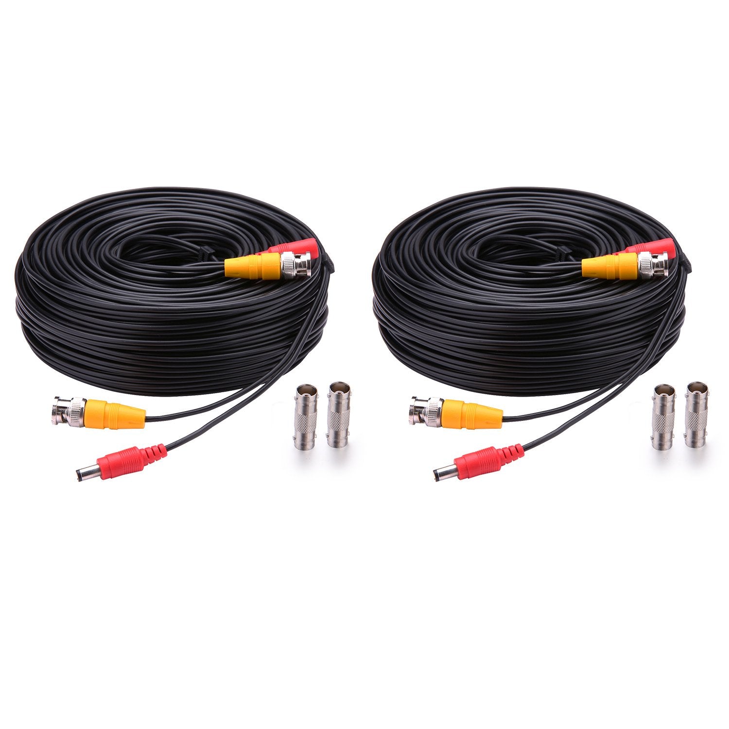 Wildhd Bnc Cable,2X150Ft All In One Siamese Video And Power Security Camera Cable Wire, Bnc Extension Cable With 2 Female Connec