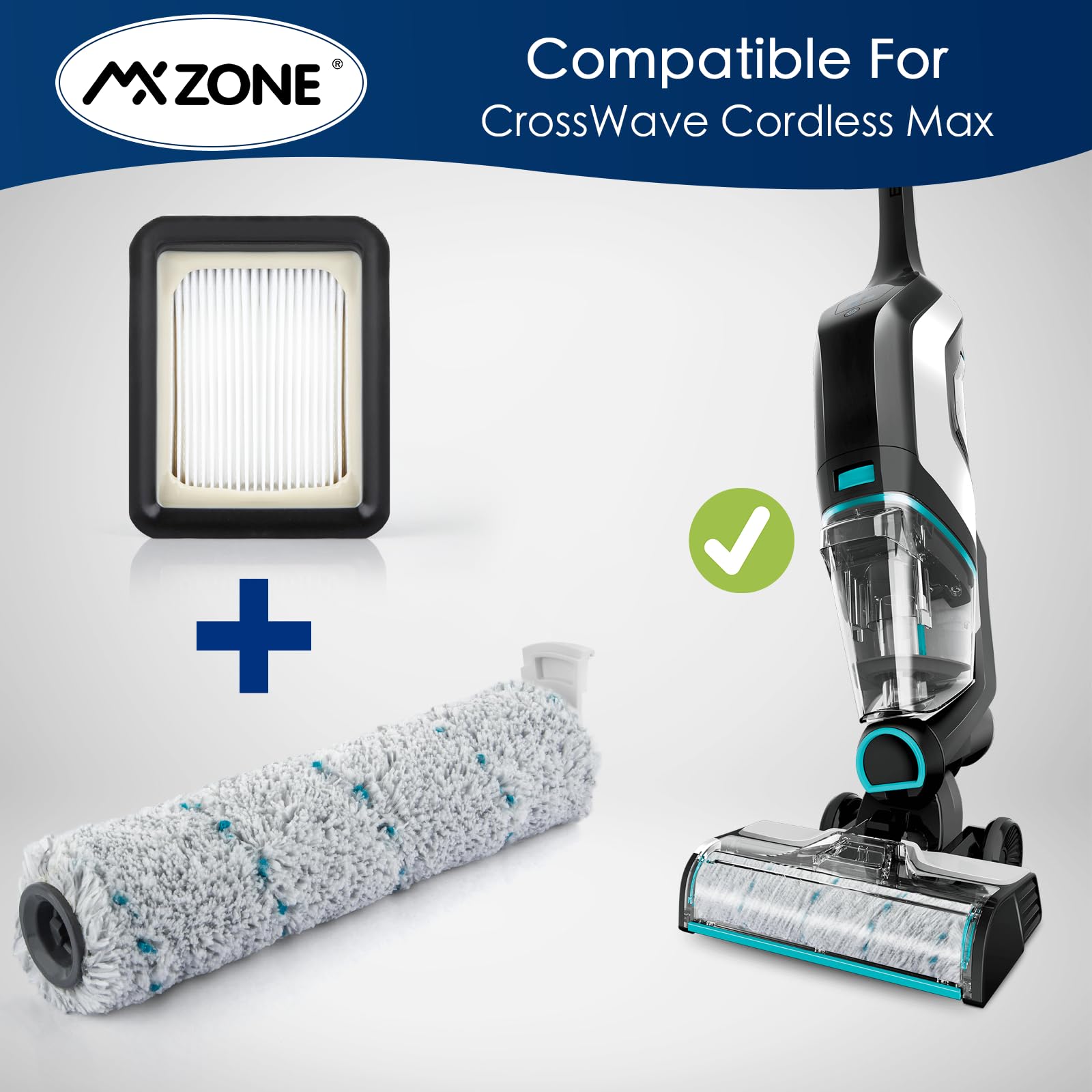 Mxzone Multi Surface Brush Rolls 2787 And Vacuum Filters 1866 For Bissell Crosswave Max 2554 2554A 2590 2593 2596 For Hydrosteam