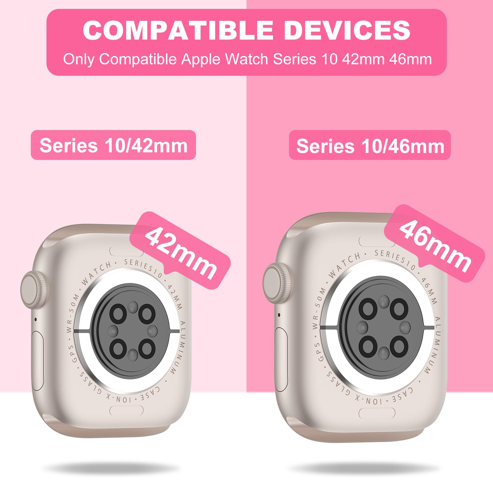 Xyf Compatible For Crystal Clear Apple Watch Bands, 46Mm Series 10 Bumper Case For Men Women Jelly Sport Case Band For Iwatch Ul