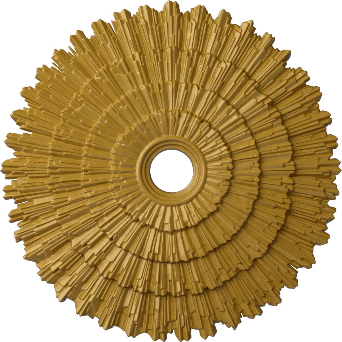 Ekena Millwork CM24ENIGS 24-3/4 x 3-1/4 x 1-7/8 Eryn Ceiling Medallion, Iridescent Gold