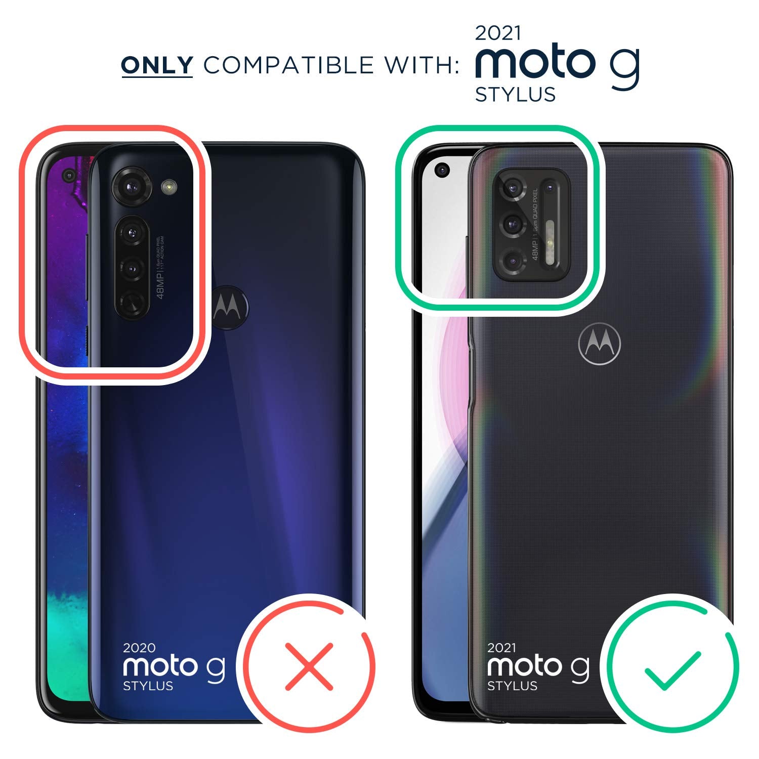 Motorola Moto G Stylus (2021 Version) Protective Case  Black   Precision Fit Shock Absorbing Cases For Enhanced Phone Grip, Styl