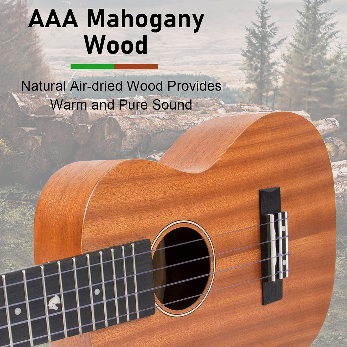 Tenor Ukulele, 26 Inch Left Hand Professional Musical Instrument Ukelele For Adults Horse Uke Beginner Kit W/Gig Bag Strap Famou