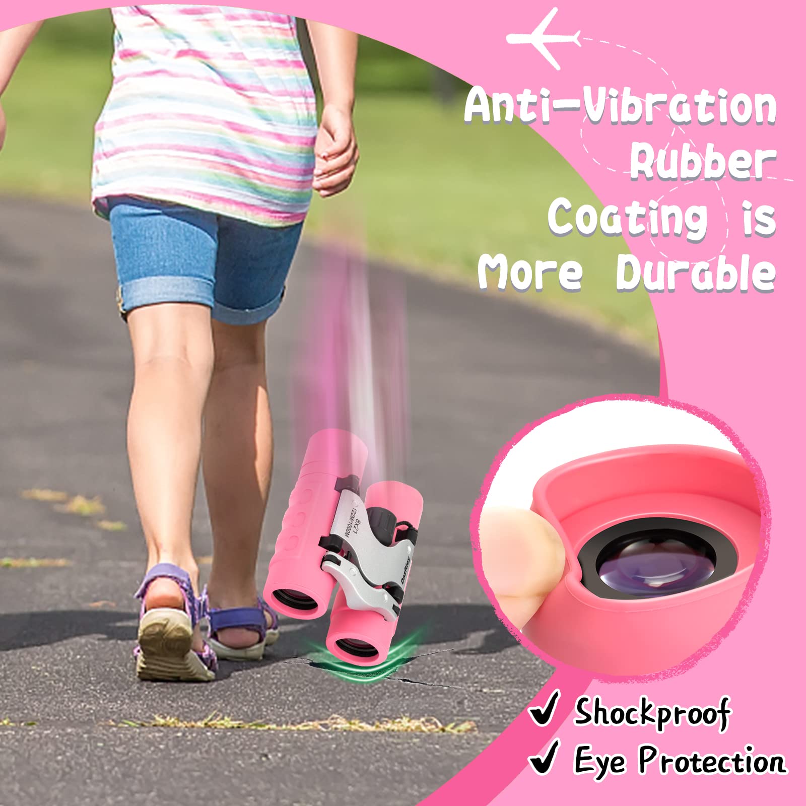 Binoculars For Kids,Dazftiey 8X21 High Resolution Shockproof Lightweight Binoculars Compact Kids Binoculars For 3 12 Years Boys