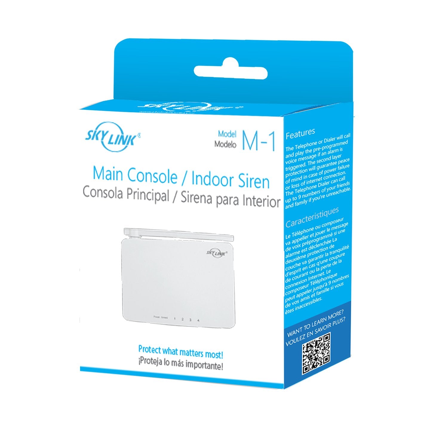 Skylink M 1 Main Console Skylinknet Alarm Autmoation System, Wireless Siren For Indoor Use, White