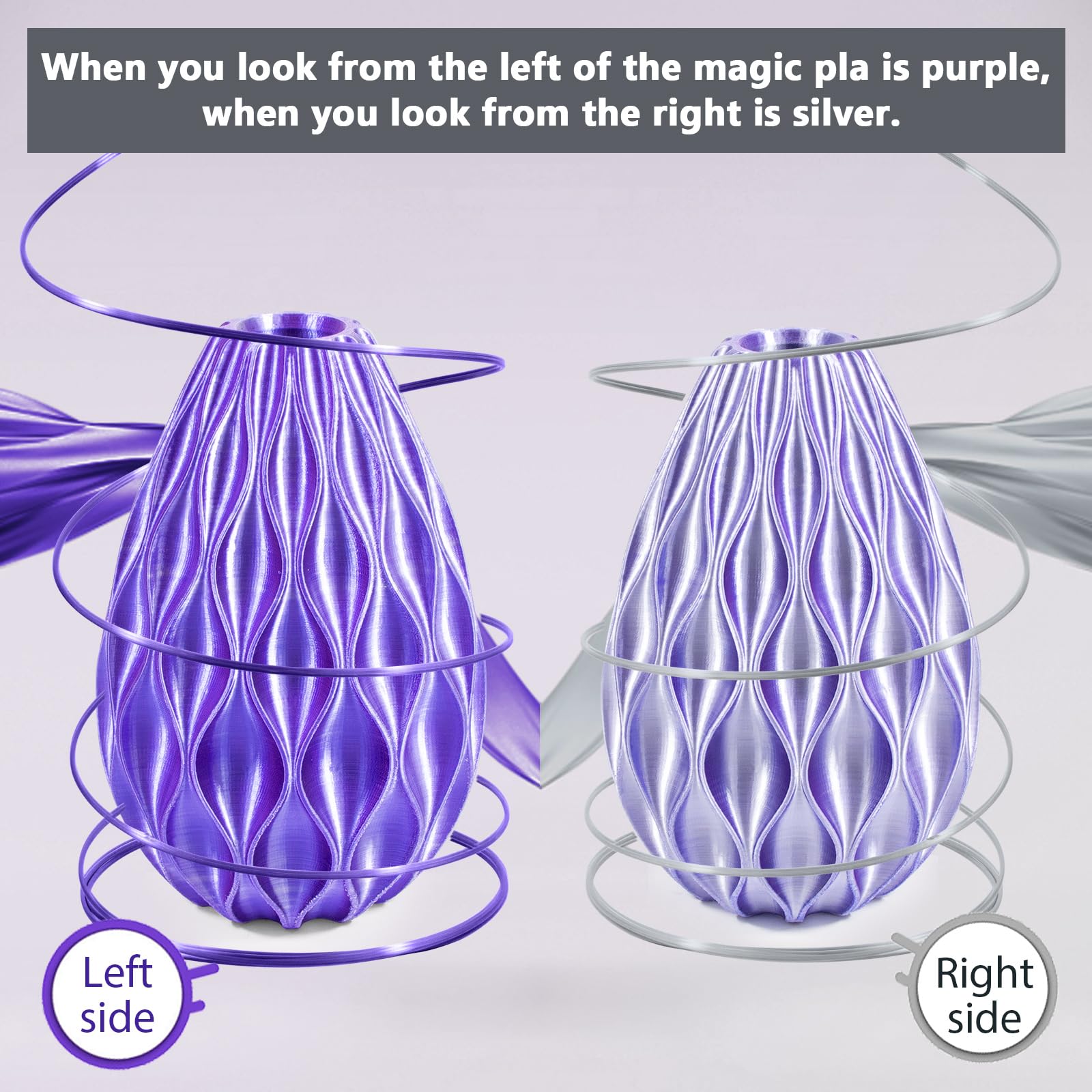 Isanmate Pla Filament 1.75Mm Dual Color Filament, Shiny Silk Pla 3D Printer Filament, Coextruded Filament 3D Printing Filament M