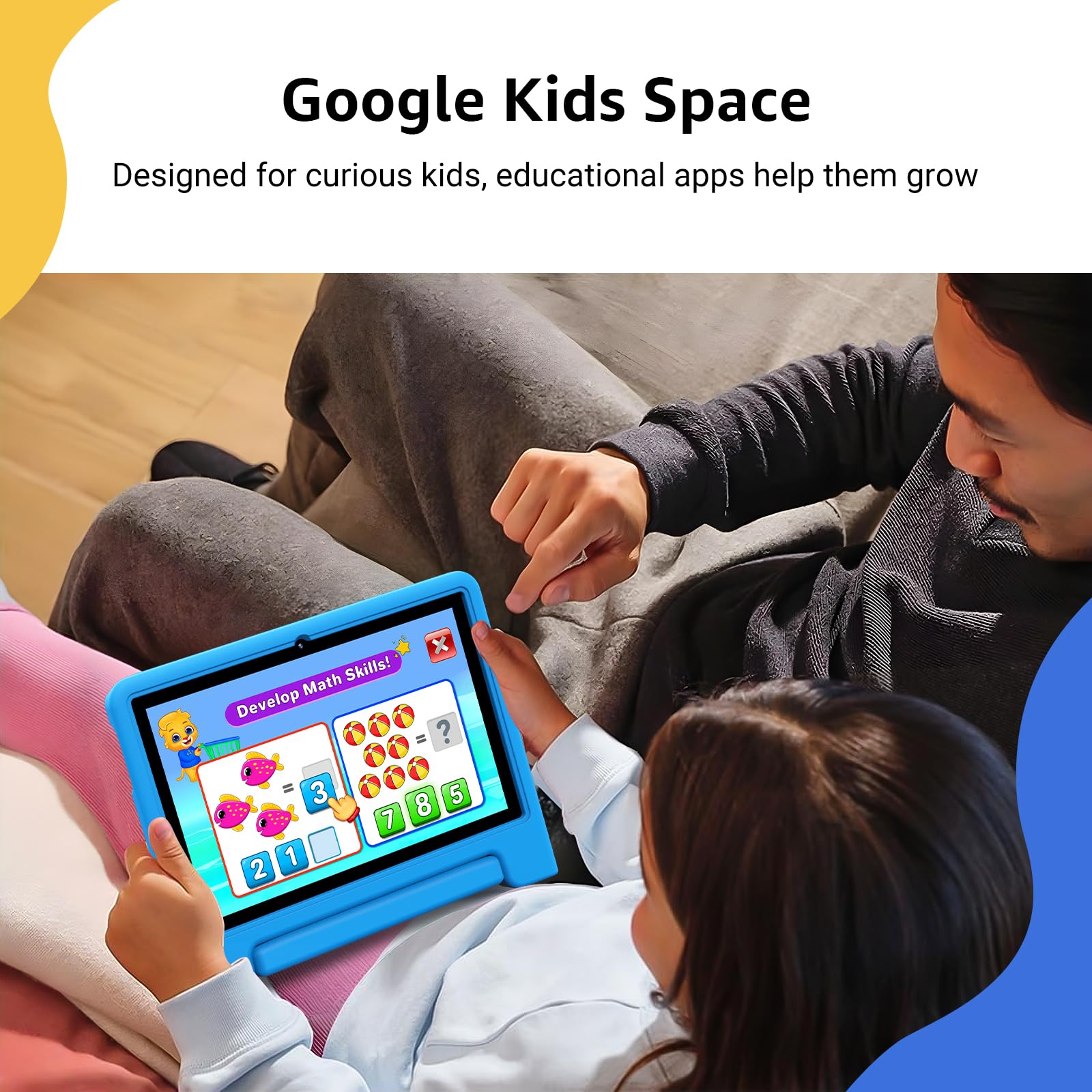 Apolosign Kids Tablet-2024, Android 14 Tablet For Kids, 10.1-Inch Tablet For Toddlers, Octa-Core, 6(3+3) Gb Ram,64Gb Rom, Parent