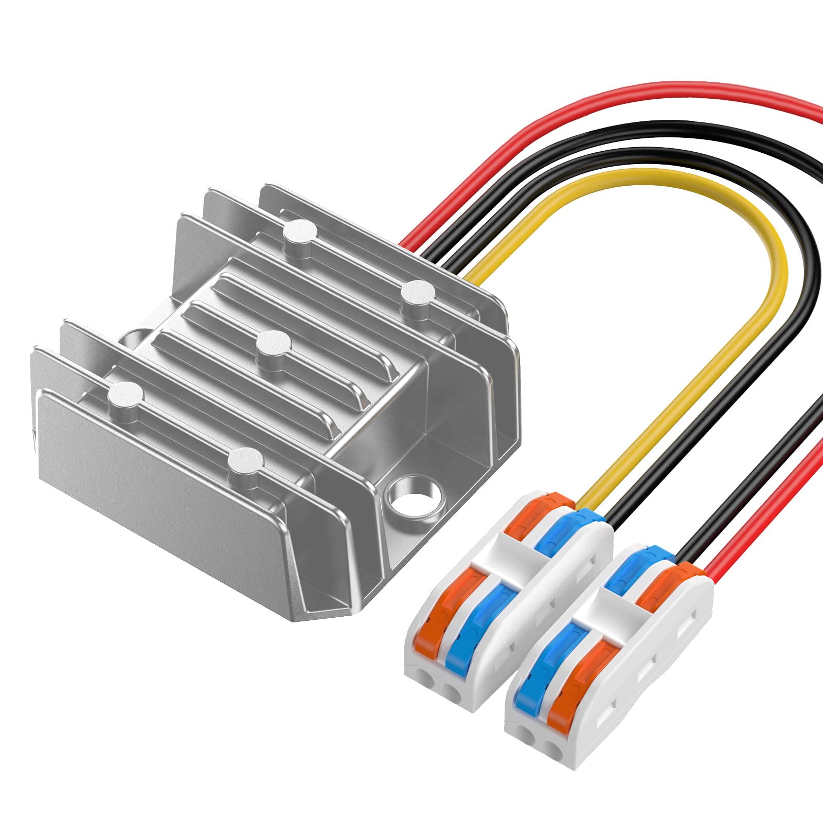 12V To 5V Converter 10A 50W, 24V To 5V Converter With Wire Terminal Block, Buck Converter 24V To 5V For Car Electronics Truck Ve