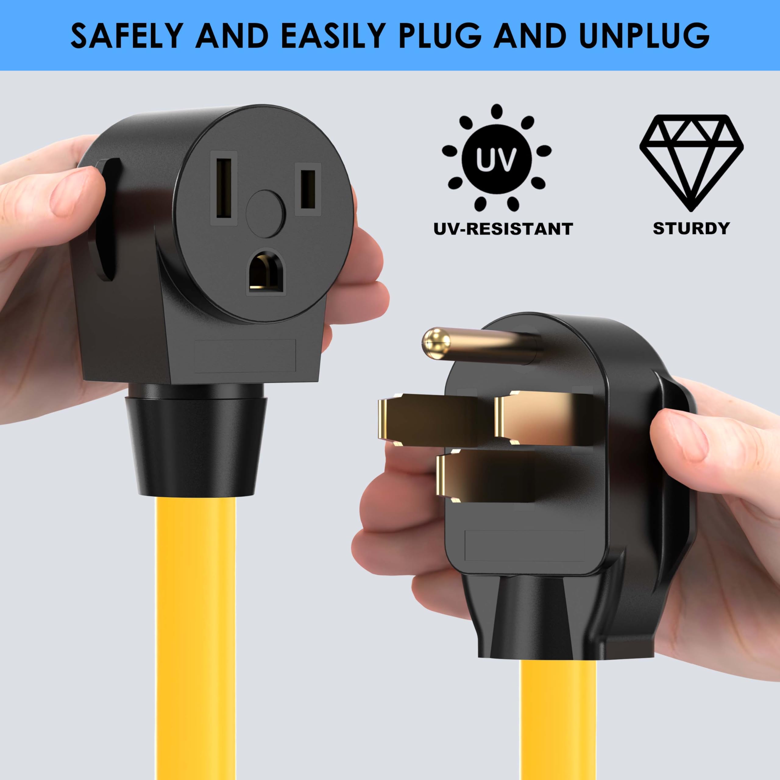 Yomilink Welder Adapter Cord, Nema 14 50P To 6 50R, 50 Amp Welder Power Adapter Plug, Heavy Duty Stw 8 Awg, 50 Amp 250V 12500 Wa