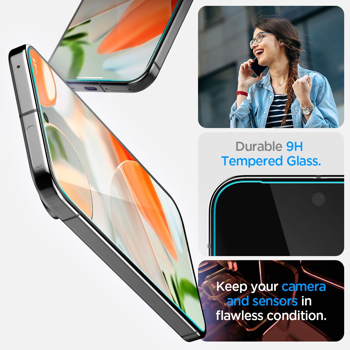 Spigen Tempered Glass Screen Protector [Glastr Ez Fit] Designed For Pixel 9 / Pixel 9 Pro [Case Friendly] - 2 Pack