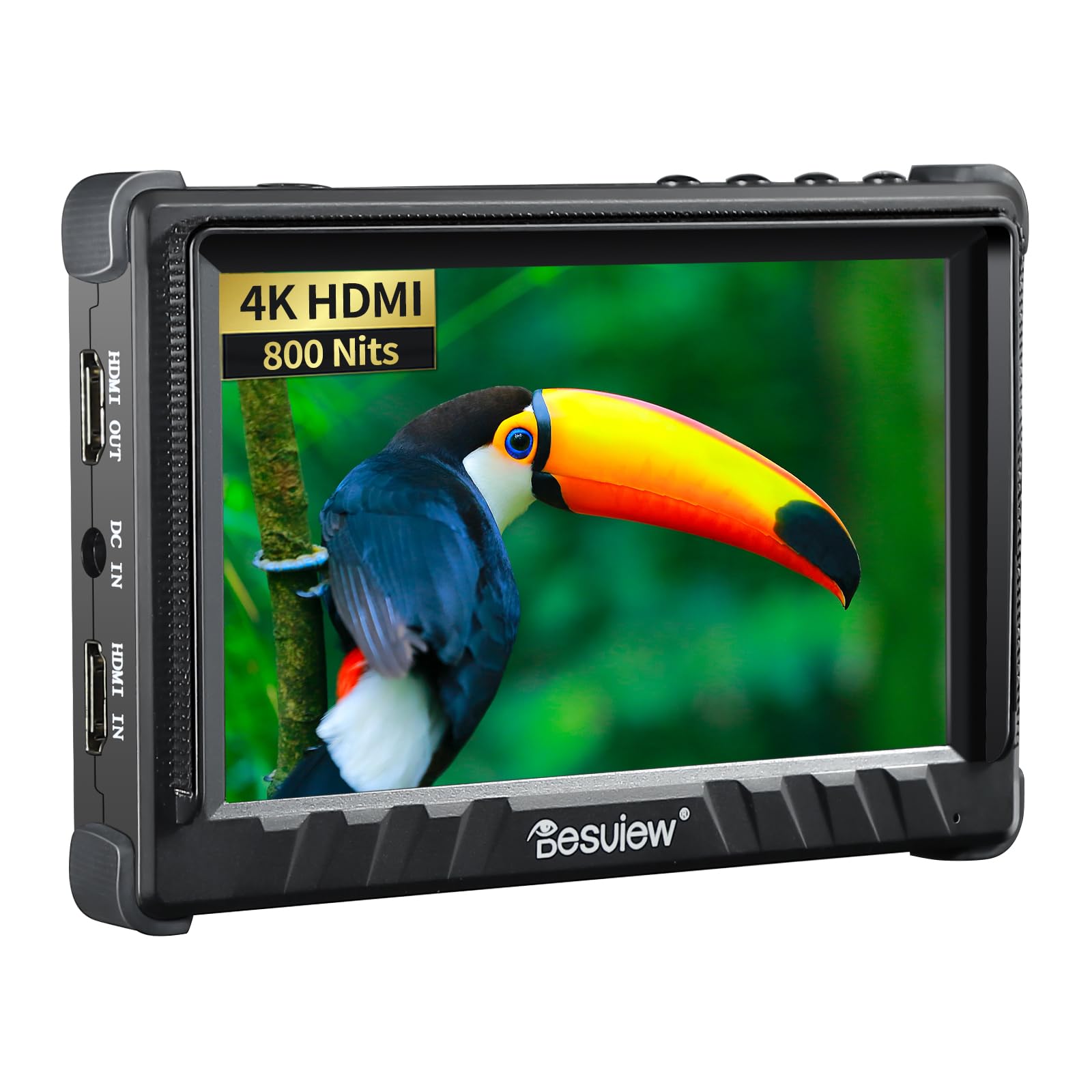 Desview P5Ii Camera Field Monitor, 5.5 Inch 800Nits High Brightness 4K Hdmi 1920X1080 Ips Field Monitor With 3D Lut Waveform Vectorscope False Color For Dslr
