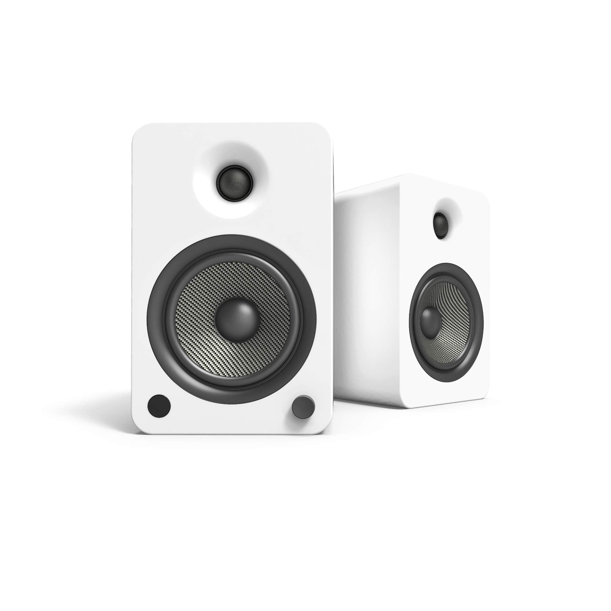 Kanto Yu6Mw Powered Bookshelf Speakers With Bluetooth And Phono Preamp | Pair | Matte White