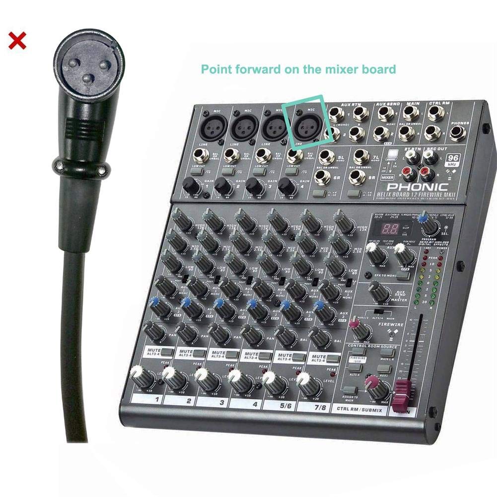 Right Angle Xlr Cable, Dmx Cable 3Ft, 90 Degree Xlr Male To Female, Balanced Microphone Cables