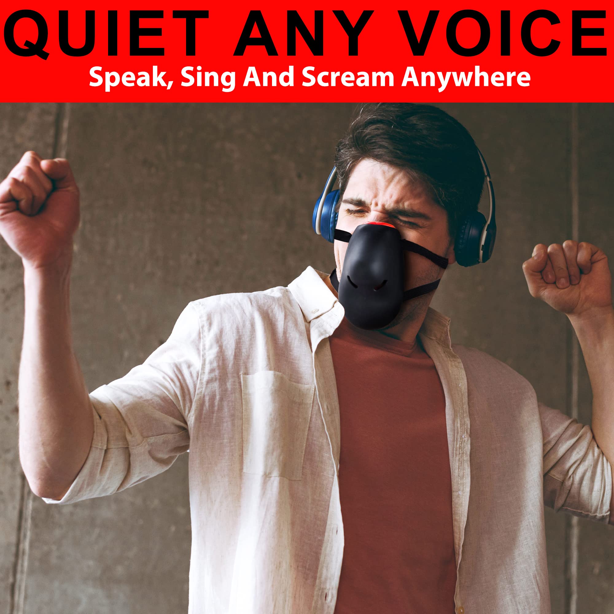 Tilcare Voice Dampener Soundproof Mask For Singers, Stress Relief   Scream Mask For Vocal Warm Ups, Sensory, Noise Elimination