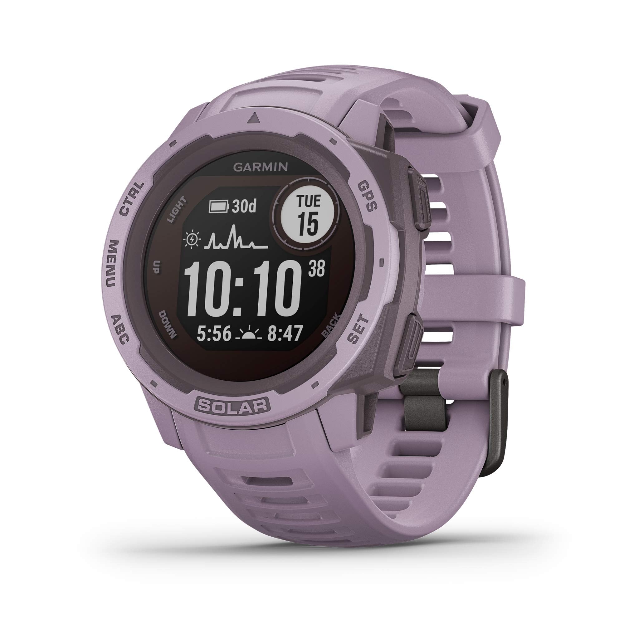 Garmin Instinct Solar, Rugged Outdoor Smartwatch with Solar Charging Capabilities, Built-in Sports Apps and Health Monitoring, O