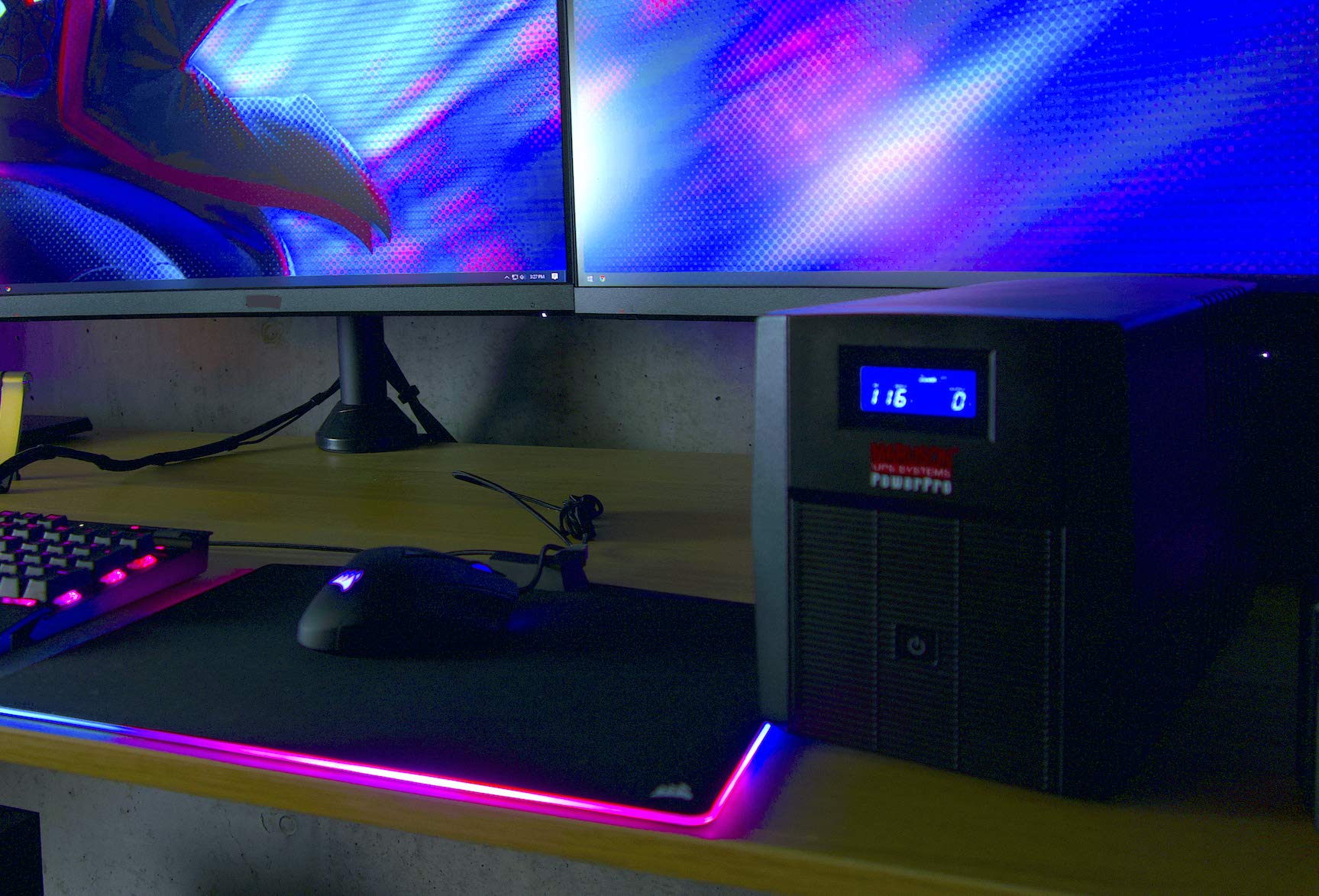 Maruson 2000Va Ups, Avr, 735J Surge Protection, 8 Outlets, Line Interactive Uninterruptible Power Supply Battery Backup System, Tuv Certified, 2000Va/1200W, Pro 2000Lcd