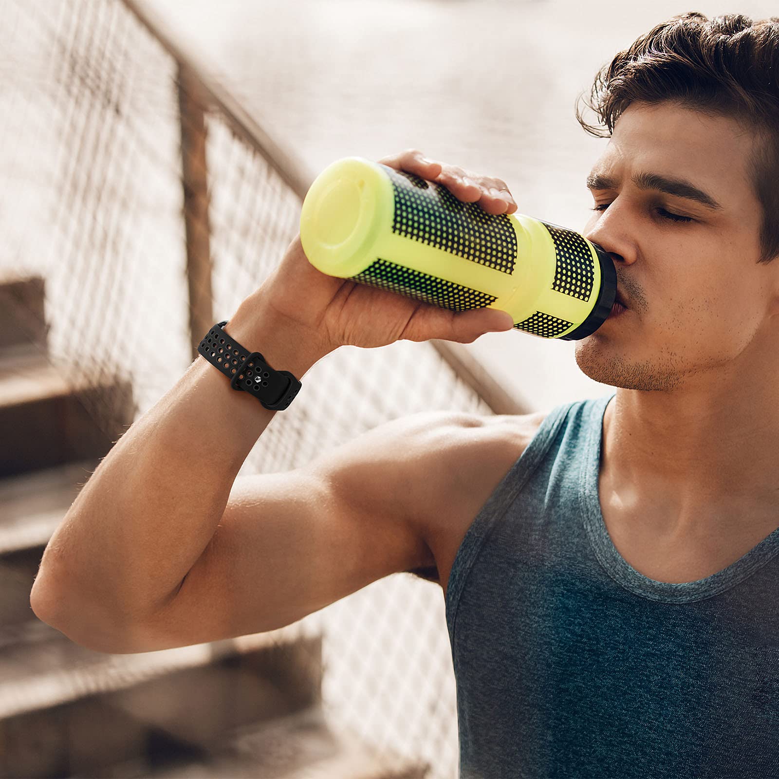 Easuny Sport Band Compatible For Samsung Galaxy Watch 3 45Mm/Galaxy Watch 46Mm /Gear S3 Frontier,22Mm Quick Release Silicone Bre