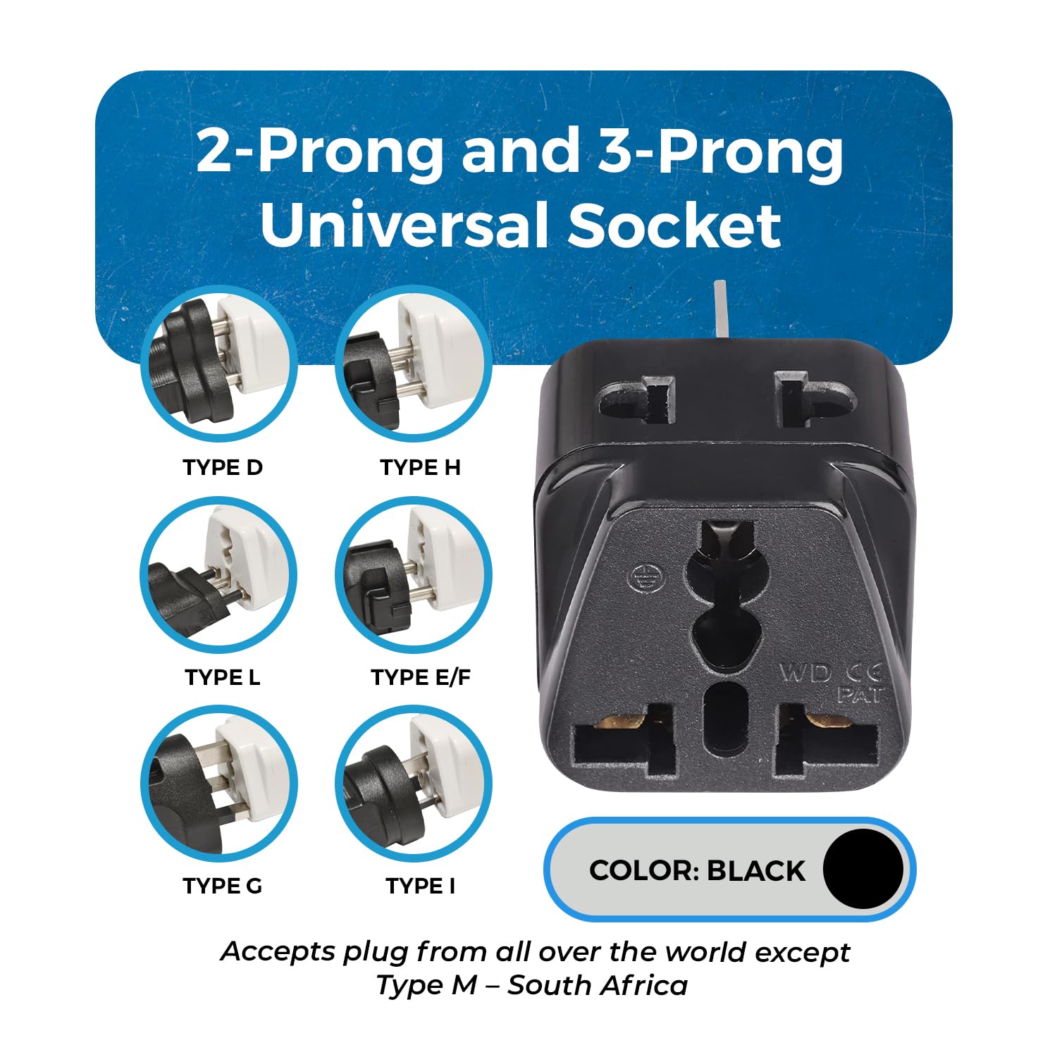 Orei Australia, New Zealand, China Power Plug Adapter, Au Travel Adapter 2 In 1 Usa Grounded Outlet Universal Socket   Type I