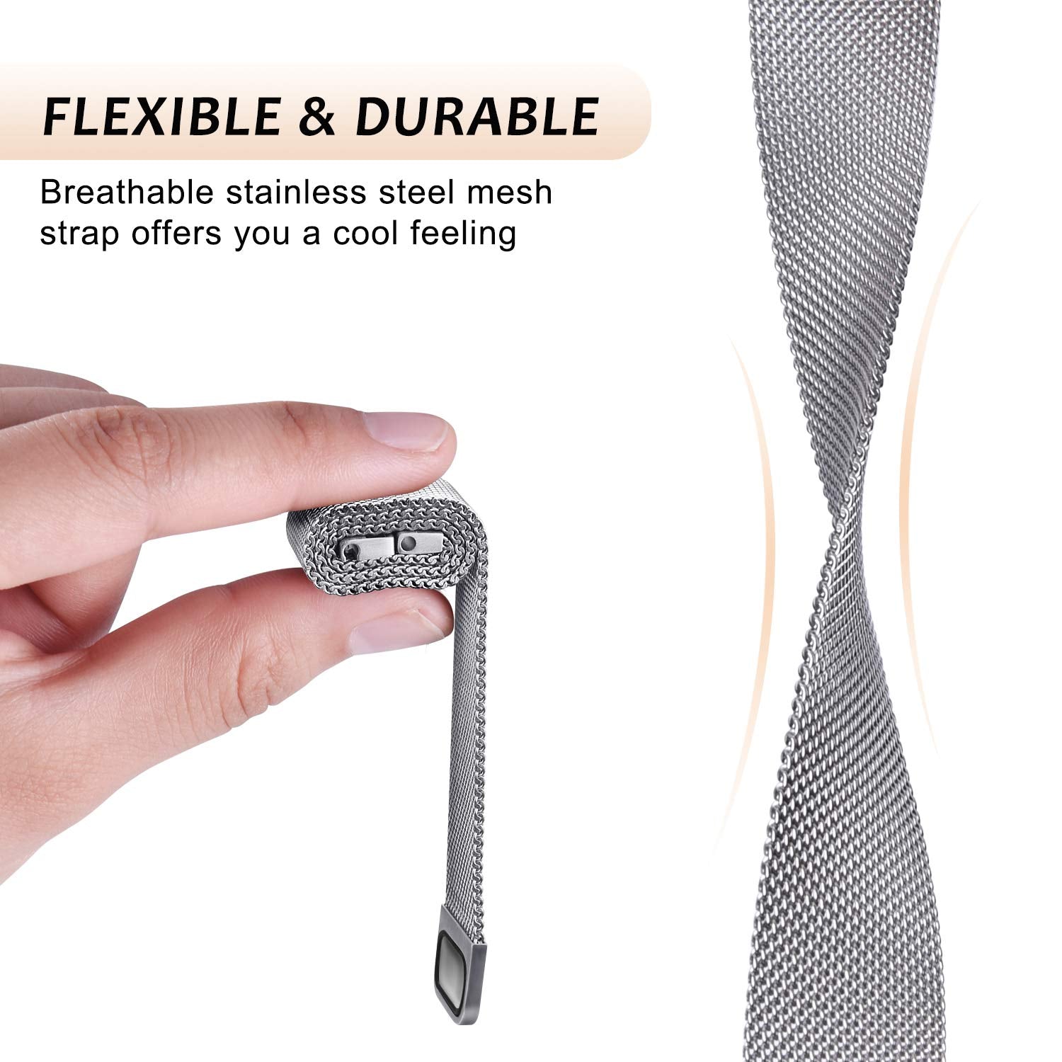 Yiled Metal Watch Bands 20Mm 22Mm Quick Release Watch Strap, Stainless Steel Mesh Replacement Strap For Men Women (22Mm, Silver)