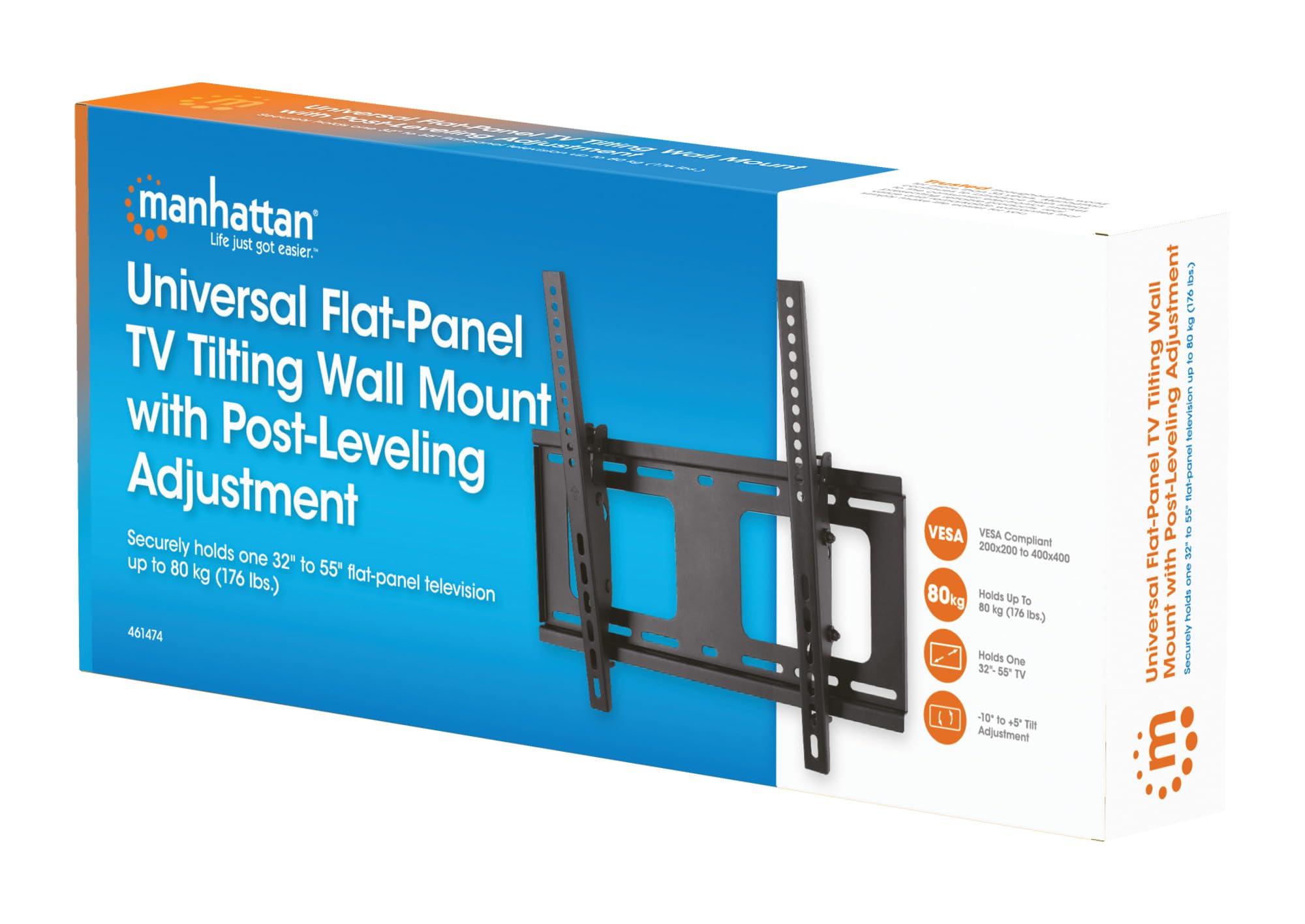 Manhattan Universal Flat Panel Tv With Post-Leveling Adjustment Sloped Wall Surface (461474)