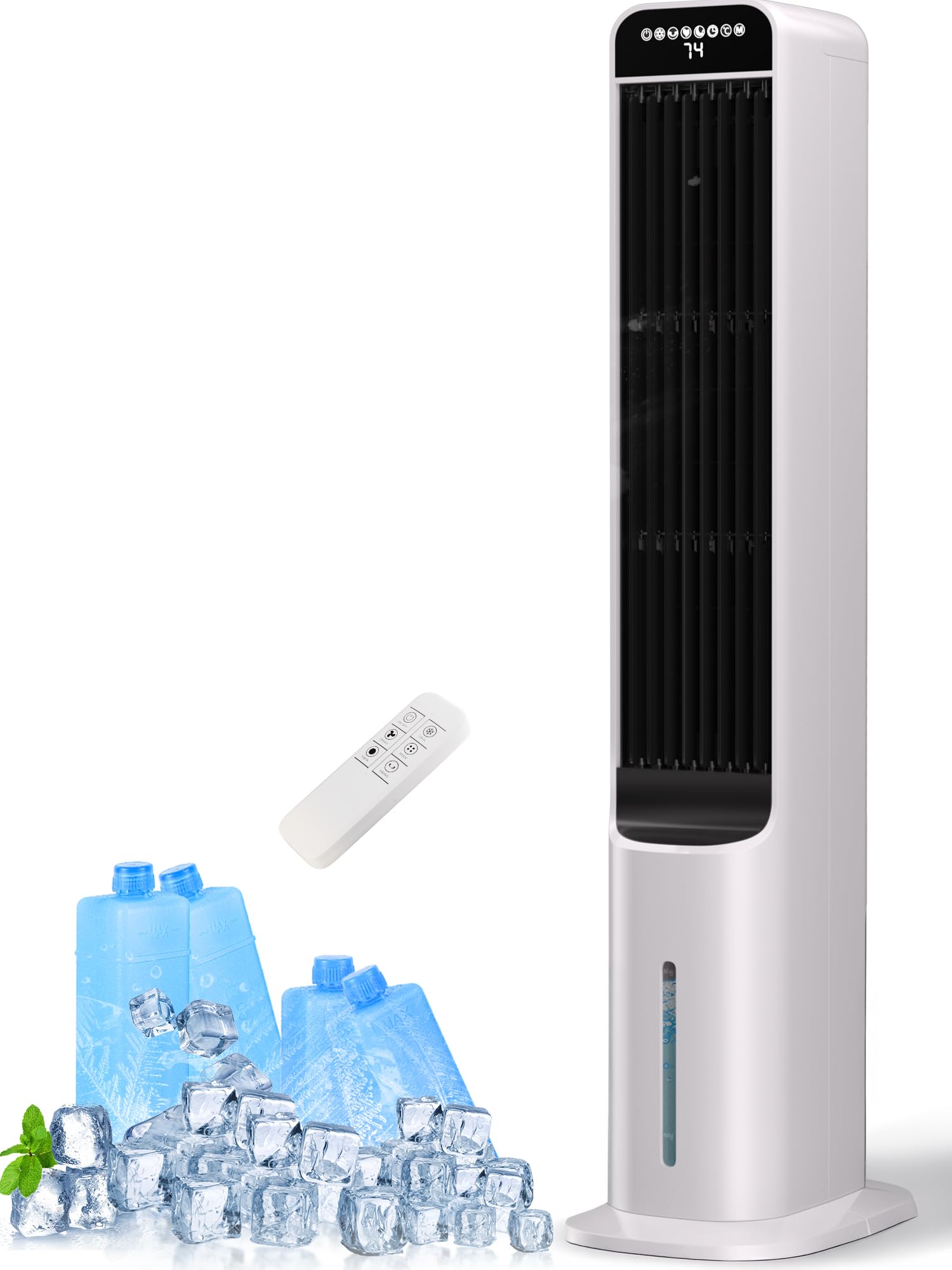 Uthfy 41 Swamp Cooler Air Conditioners, Cooling Fans that Blow Cold Air with 120 Oscillation, 4 Modes, 3 Speeds, 4 Ice Packs, 4L