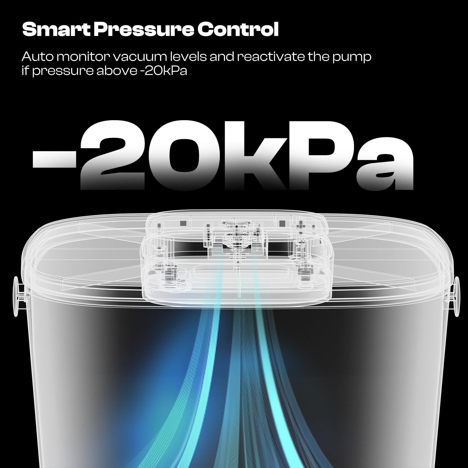 Caydo Filament Storage Vacuum Box With Smart Pressure Control, One-Button Operation, Rechargeable 3D Filament Storage Container