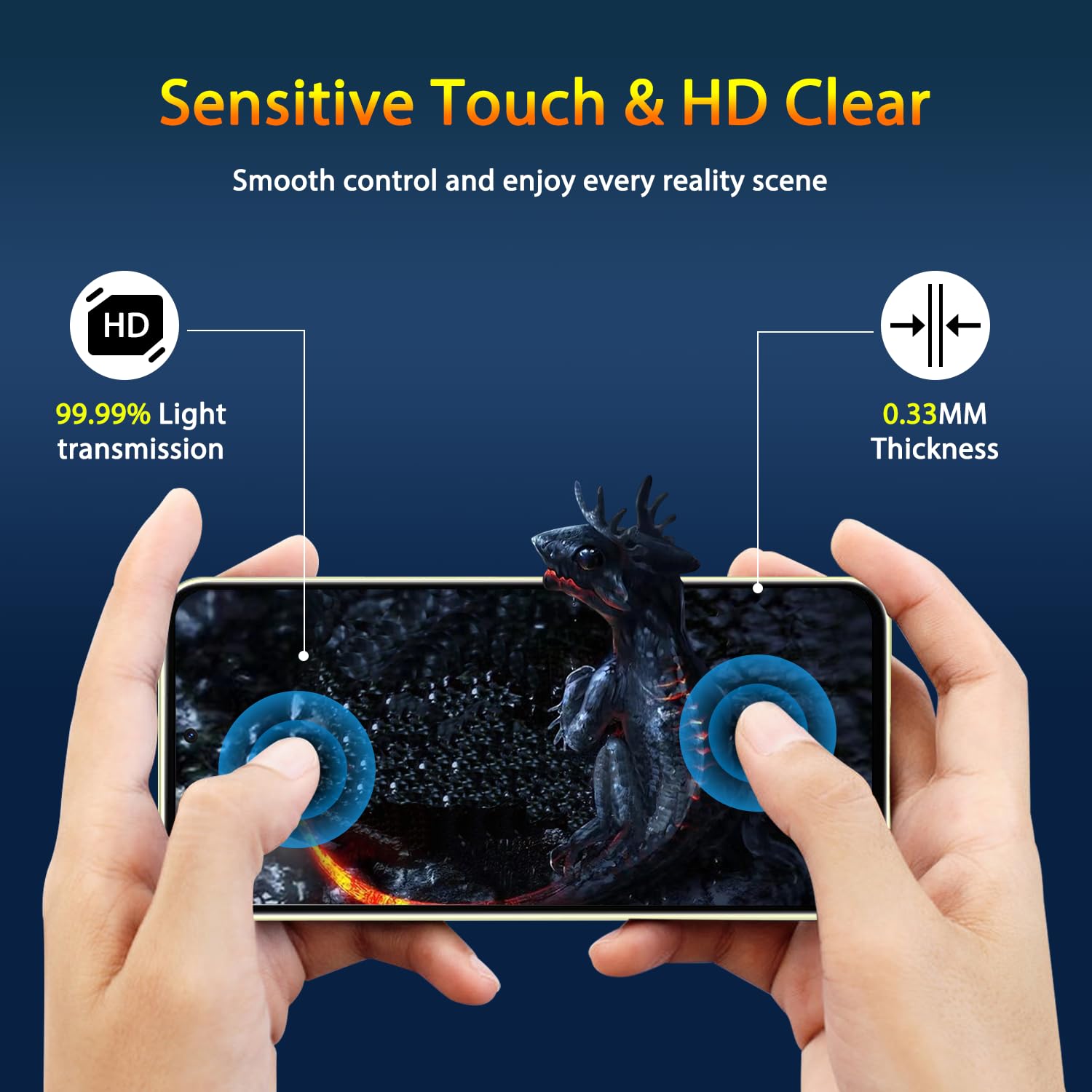 Qsmqam 3 Pack Screen Protector For Samsung Galaxy A35 + 3 Pack Camera Lens Protector, Ultra Hd Tempered Glass, 9H Hardness, Anti