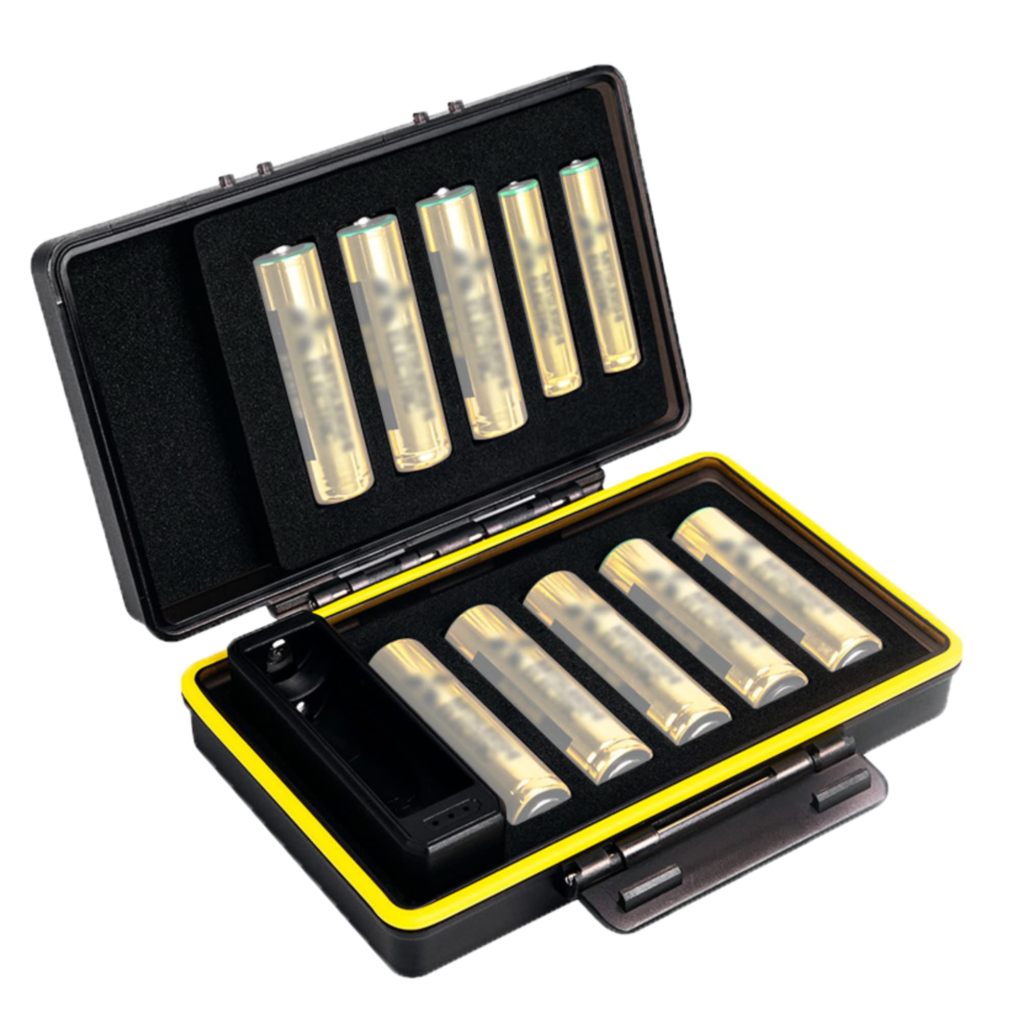 Aa Aaa Battery Storage Case Holder With Battery Tester, Battery Organizer Container For 8 Double A & 2 Triple A Battery, Compact