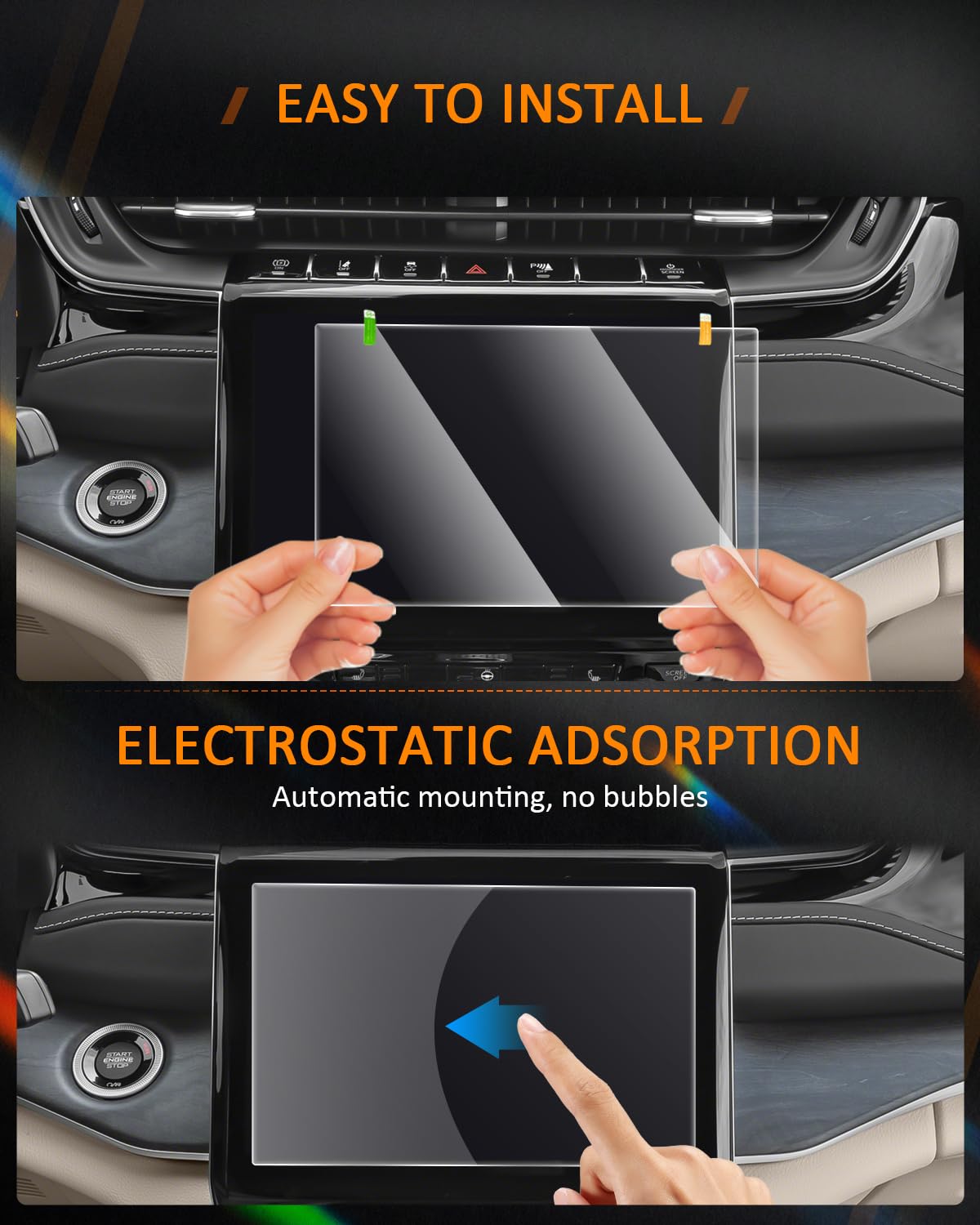 Cdefg For 2023 2024 2025 Jeep Grand Cherokee L Screen Protector For Grand Cherokee L 2022 2023 2024 2025 Accessories Limited Overland Summit Reserve 10.1' Tempered Glass