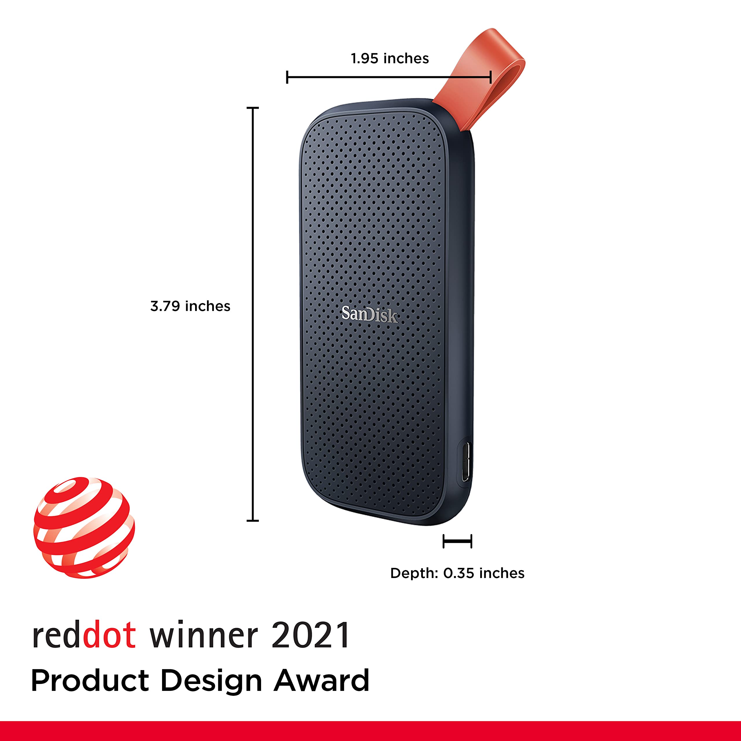 Sandisk 2Tb Portable Ssd   Up To 800Mbs, Usb C, Usb 32 Gen 2, External Solid State Drive   Sdssde30 2T00 G26