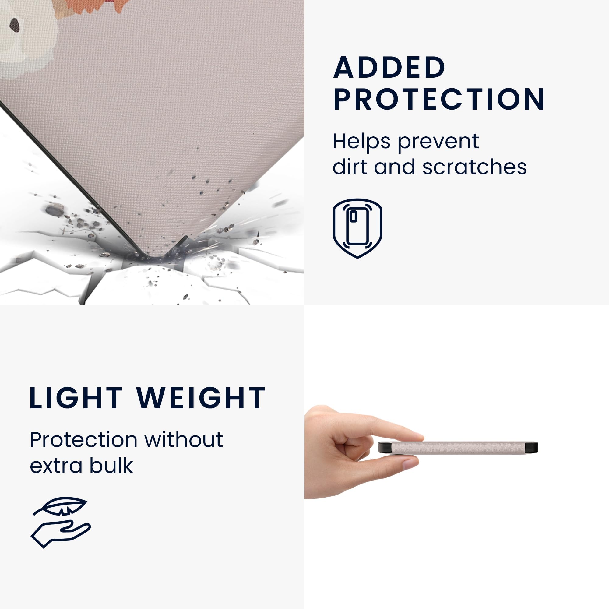 Kwmobile Case Compatible With Kobo Libra 2 Case   Ereader Cover   Funny Dogs Brown/White/Taupe