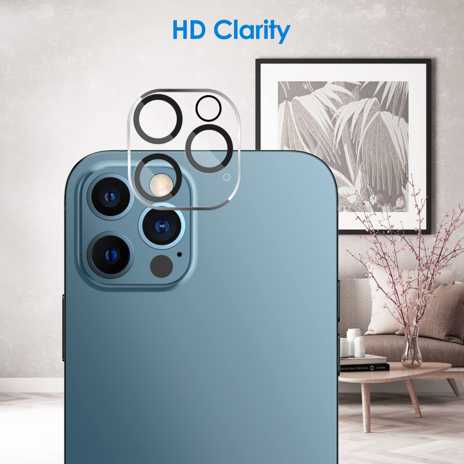 Jetech Camera Lens Protector For Iphone 12 Pro Max 6.7-Inch, 9H Tempered Glass, Hd Clear, Anti-Scratch, Case Friendly, Does Not