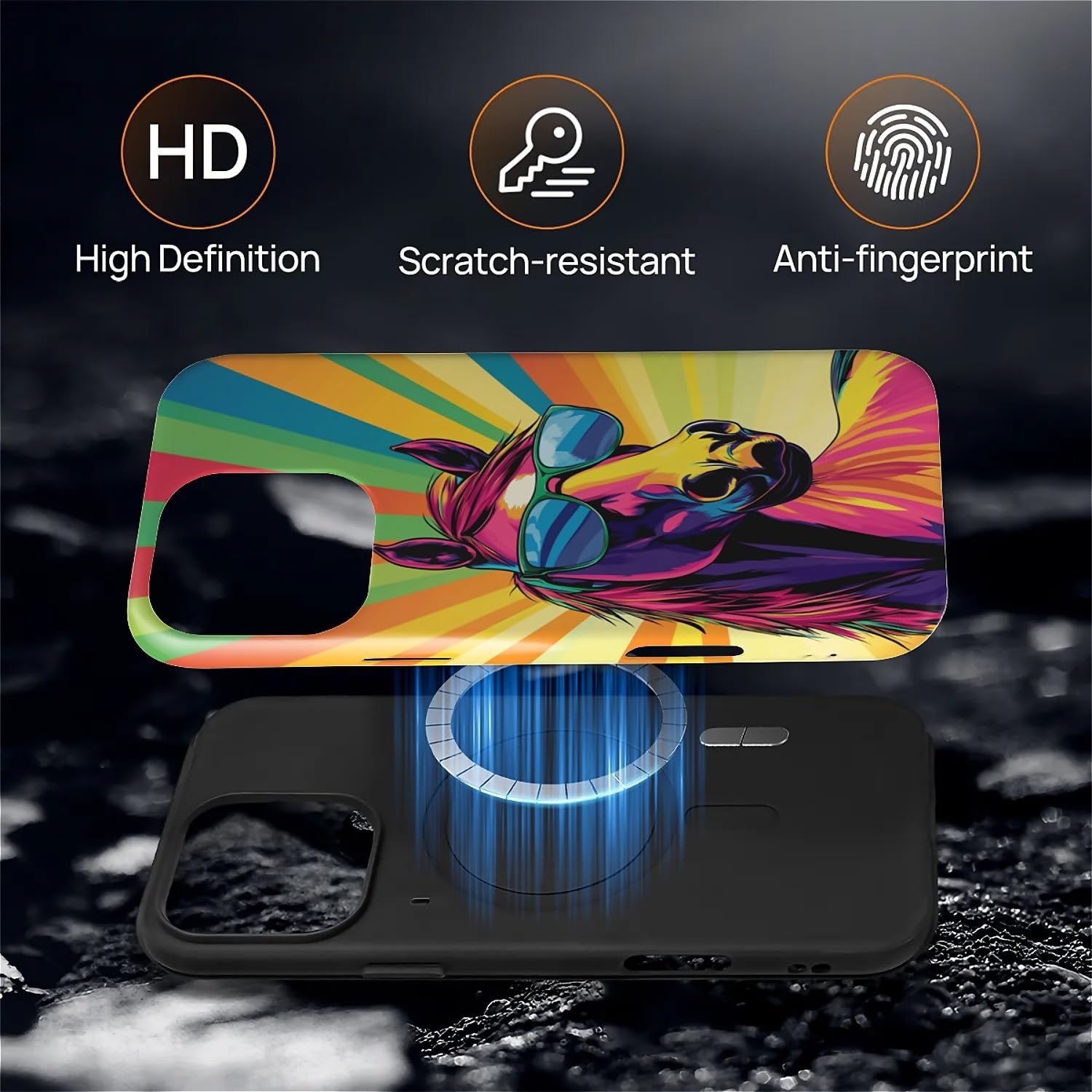 Carloca For Iphone 15 Pro Compatible With Magsafe Full Body Protective Glossy Case, For Girl Boy Shockproof Magnetic Charge Esth