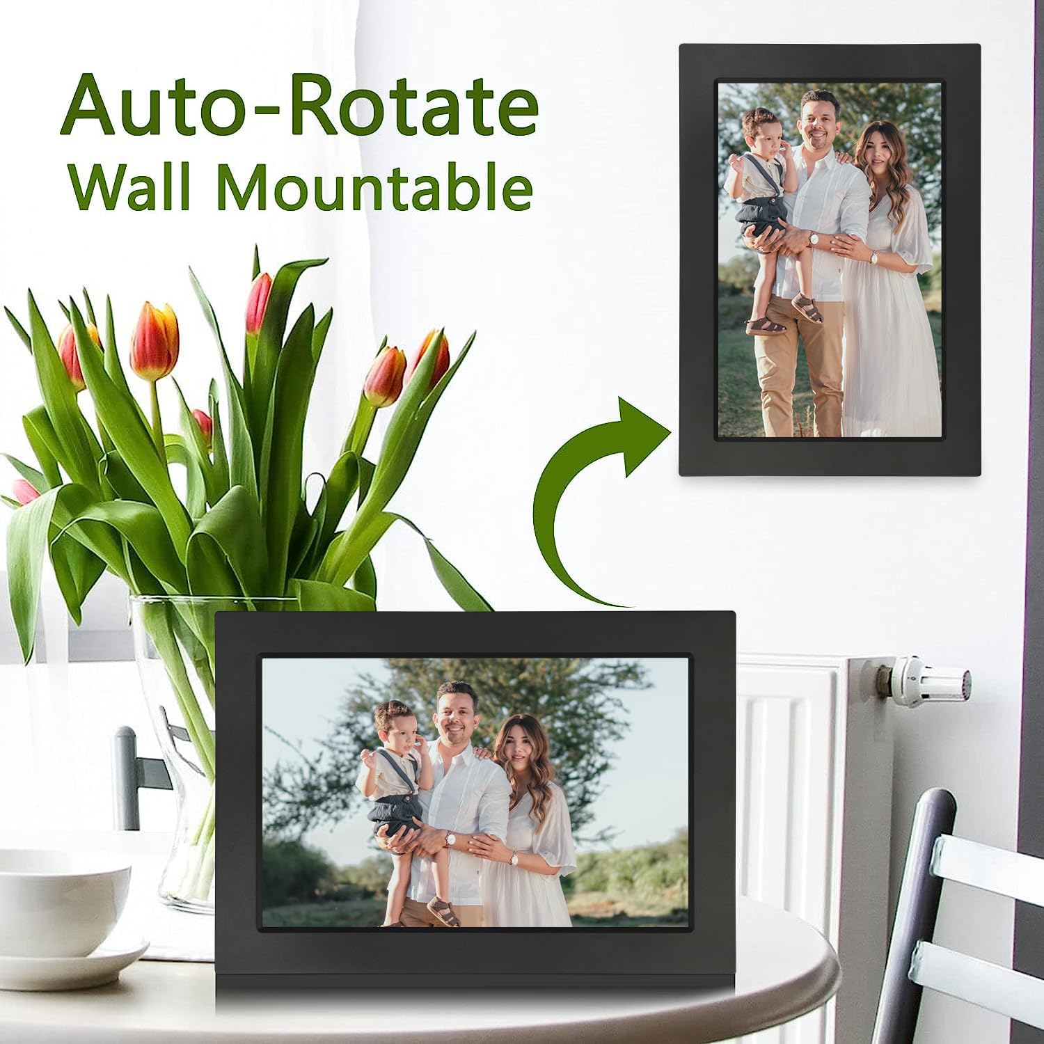 [Gift] Kastiss 10.1 Inch Smart Wifi Digital Photo Frame,1920 * 1200Hd Ips Touch Screen,Auto Rotate,Built In 16Gb Memory,Share Mo