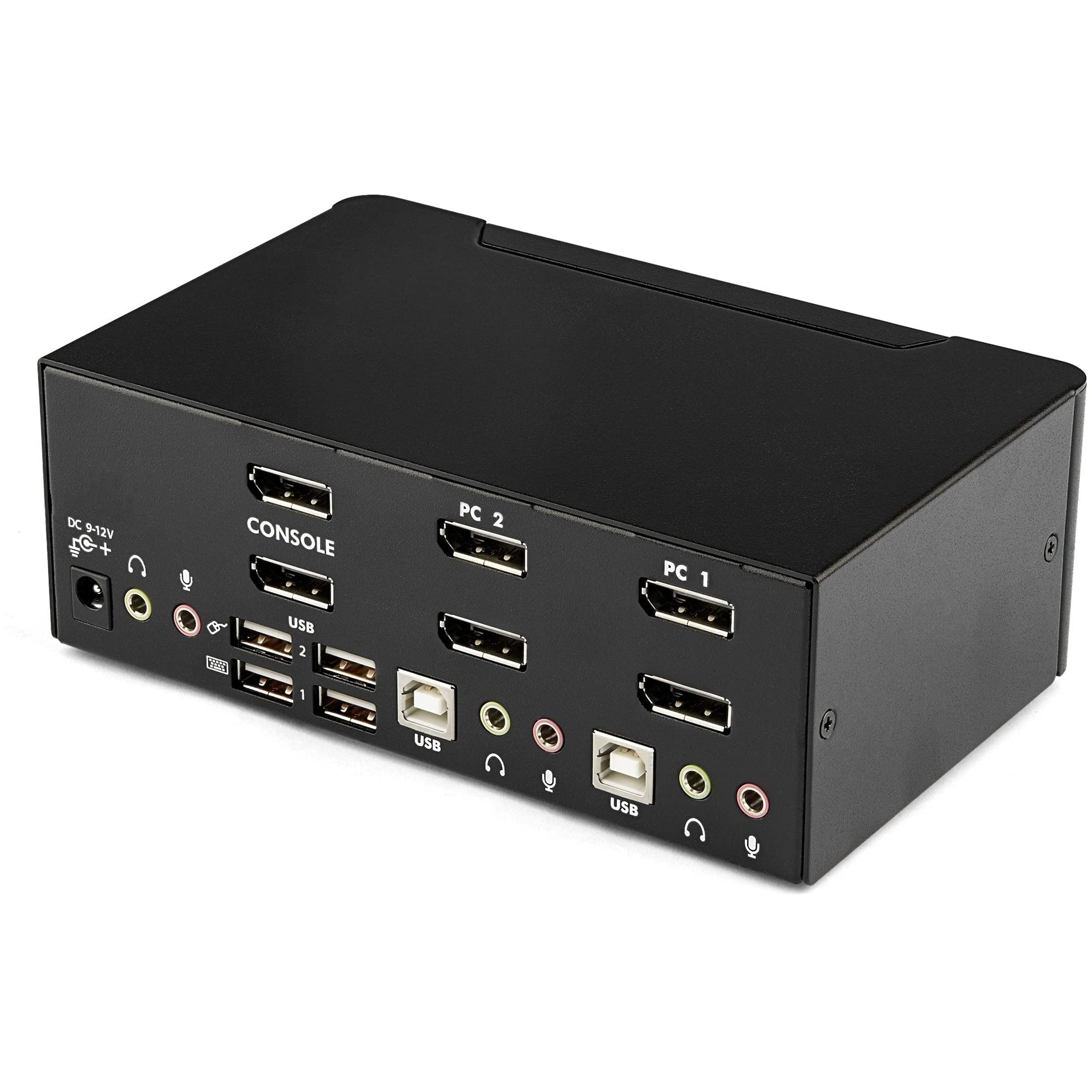 Startech.Com 2 Port Displayport Kvm Switch   Dual Monitor   4K 60   With Audio & Usb Peripheral Support   Dp 1.2   Usb Hub (Sv23