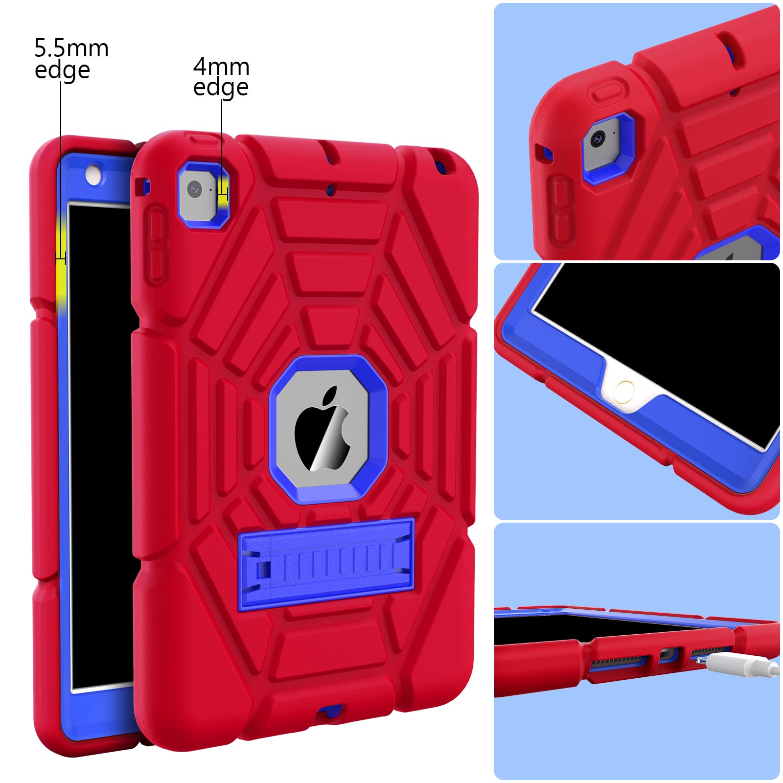 Grifobes For Ipad Mini 5/4 Case 2019/2015, Heavy Duty Shockproof Cover With Stand For Ipad Mini 5Th / 4Th Generation 7.9 Inch Fo