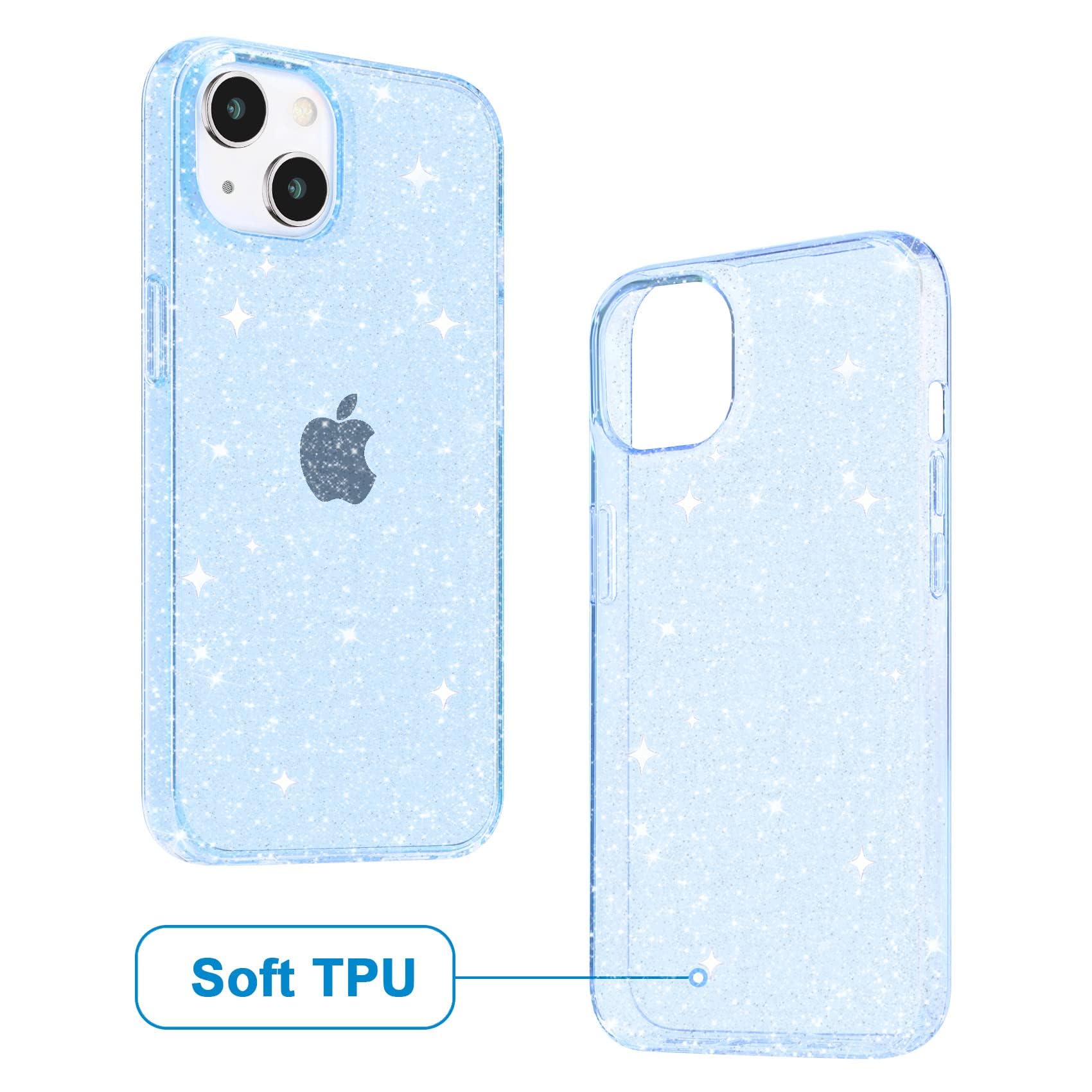 Jjgoo For Iphone 13 Case, Glitter Soft Tpu Shockproof Protective Bumper Cover, Sparkle Bling Sparkly Cute Slim Women Girls Phone