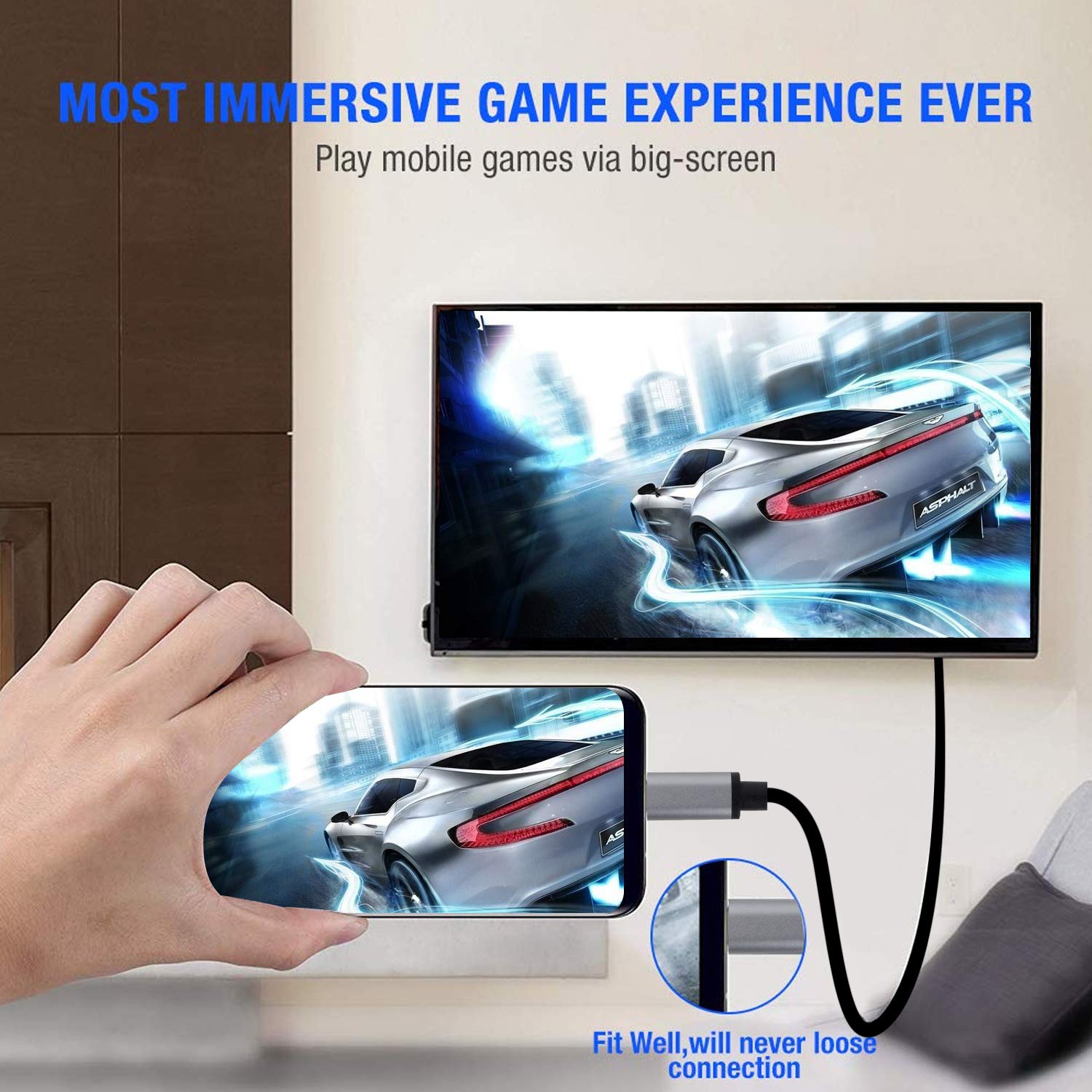 Doitby Usb C To Hdmi Cable 6.6Ft Usb Type C To Hdmi Adapter Compatible With Iphone 15 Series, Samsung Galaxy S Series, Macbook,