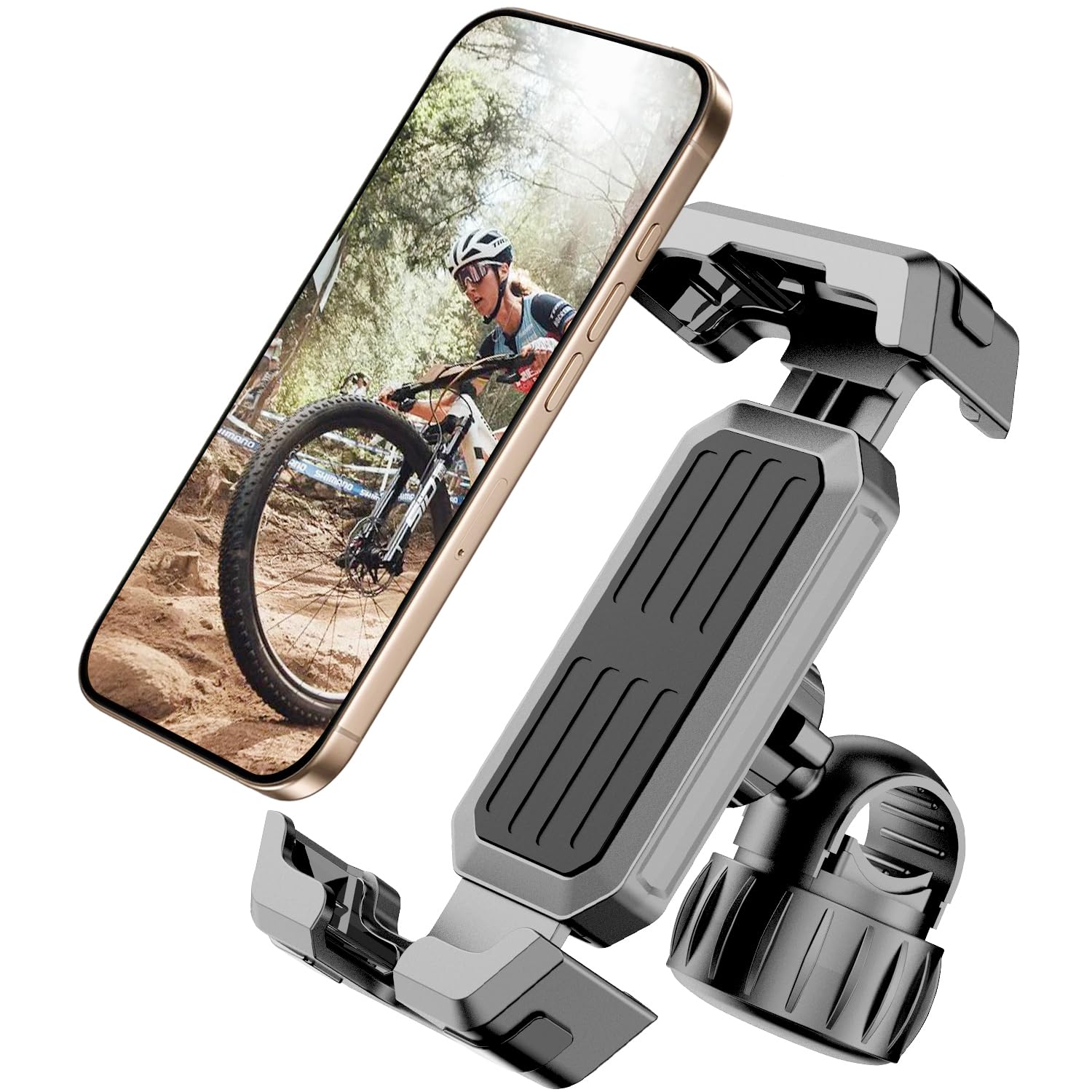 Marspeeder Bike Phone Holder, [Easy Install] Motorcycle Phone Mount, [Ultra-Stable] Bicycle Phone Mount, Electric Scooter Ebike 