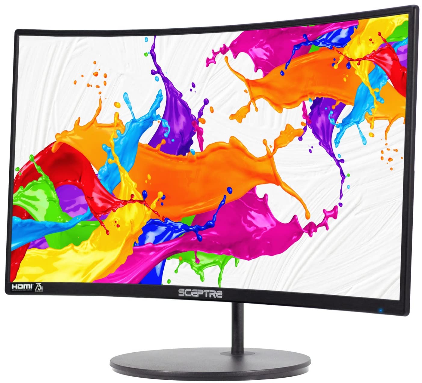 Sceptre Curved 24'' Fhd 1080P Gaming Monitor 75Hz Hdmix2 Vga 98% Srgb R1500 Build In Speakers, Machine Black 2022 (C249W 1920Rn