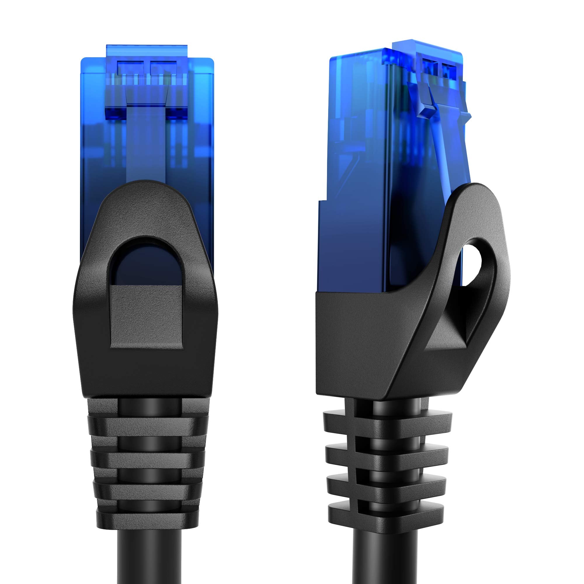 Kabeldirekt Network Cable � Transmits Maximum Fiber Optic Internet Speed � Network, Ethernet & Lan Cable � 1Ft � Available In 1 100Ft � For Gigabit Networks, Router/Modem, Rj45 (Black/Blue)
