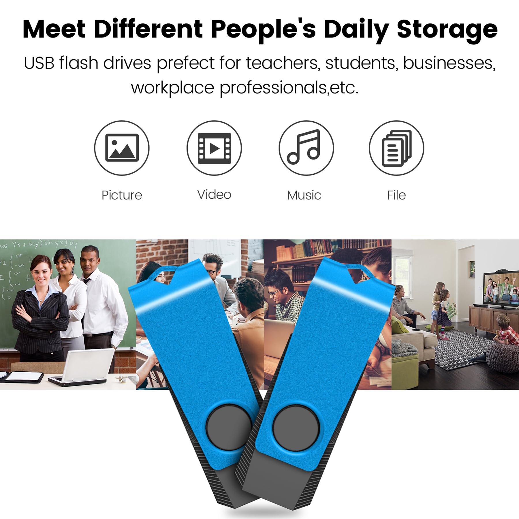 4Gb Usb Flash Drive 1 Pack Usb Drive Memory Stick Jump Drive Swivel Metal Pendrive Zip Drive Usb Stick Blue 4Gb 1Pcs With Lanyar