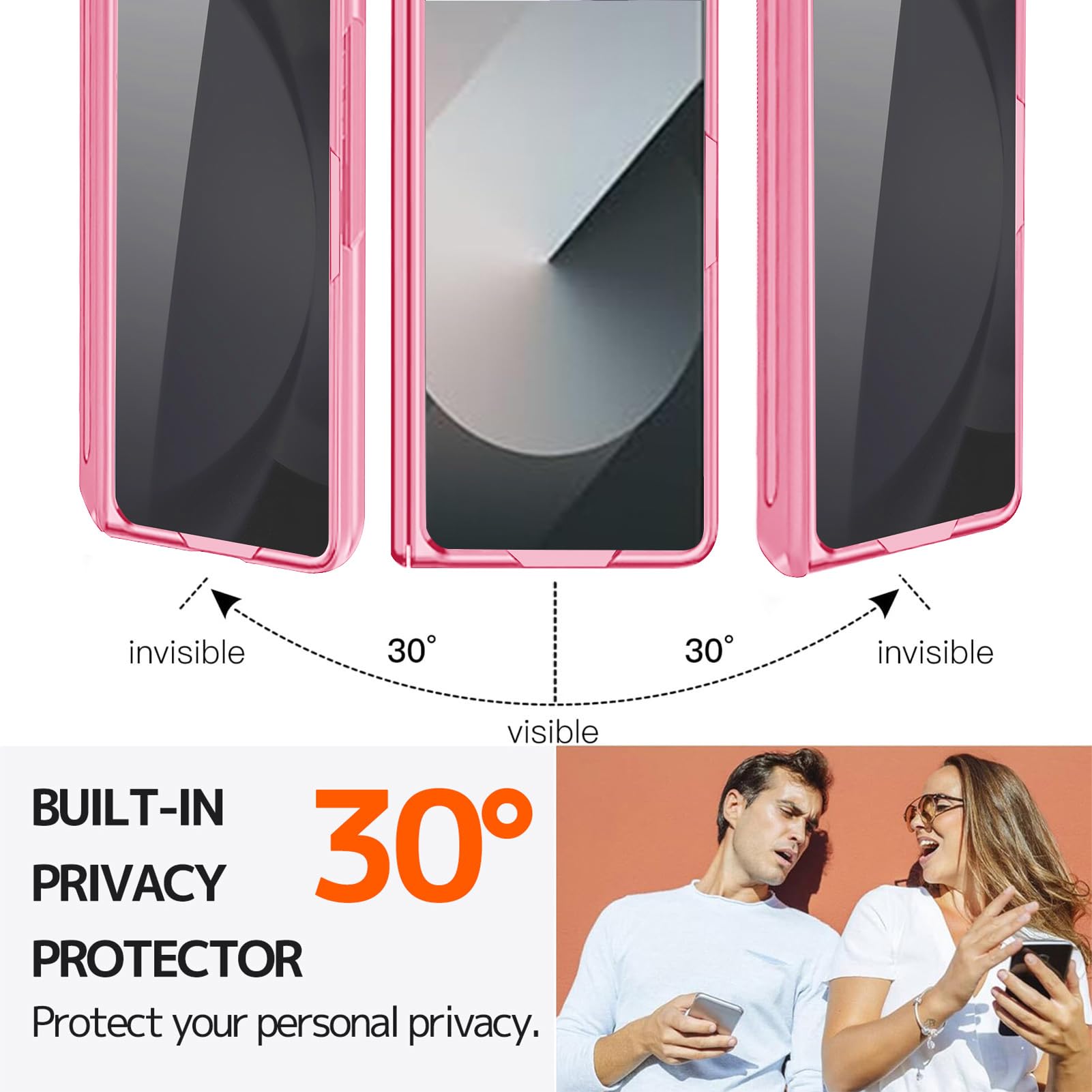 Ninki For Samsung Galaxy Z Fold 7 Case With S Pen Holder & Invisible Kickstand,Built In Privacy Screen Protector And Hinge,Shock