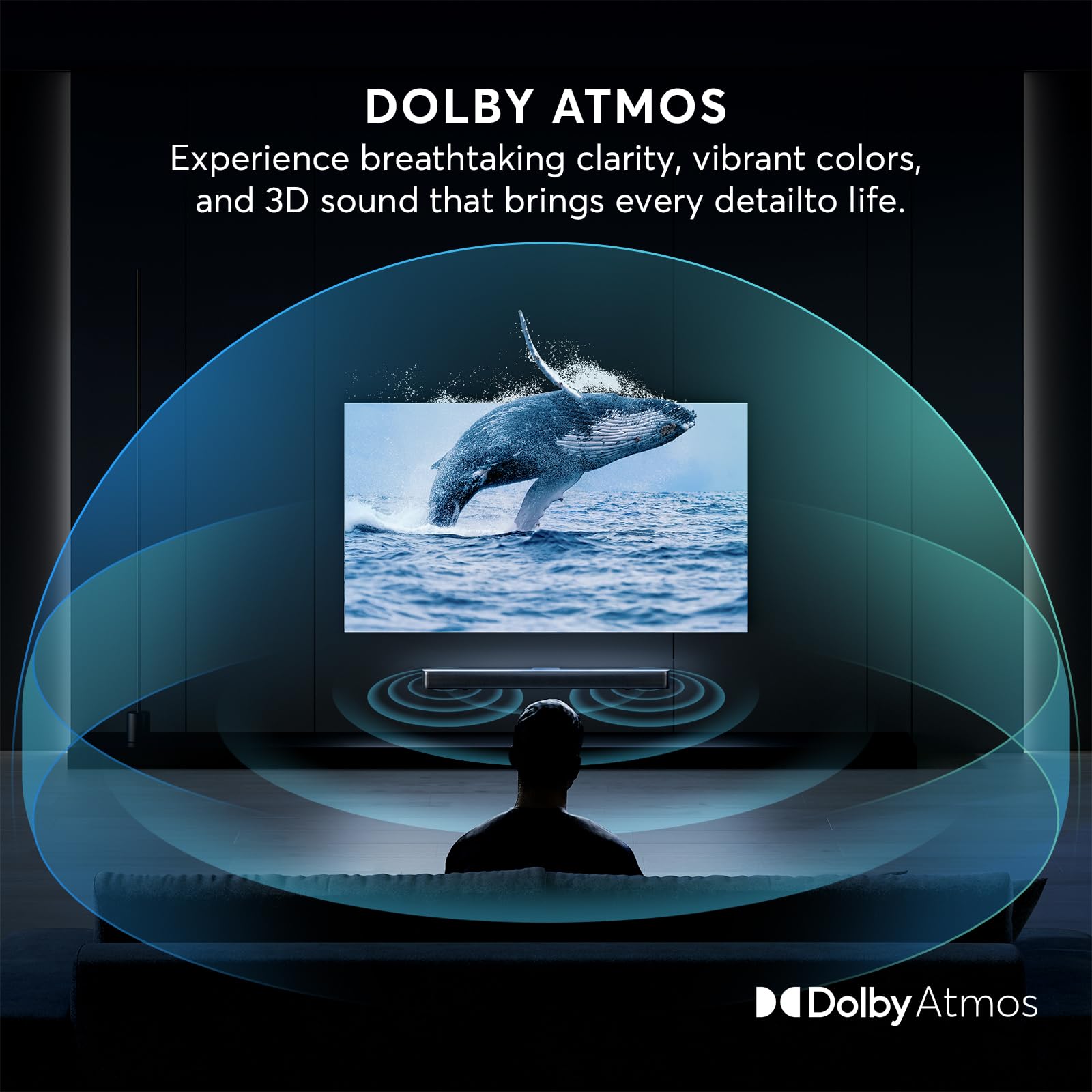 Geoyeao Soundbar, 2.1 Ch Sound Bars For Smart Tv With Dolby Atmos, Bluetooth & Hdmi Arc Tv Speaker, 190W 3D Home Theater Surroun