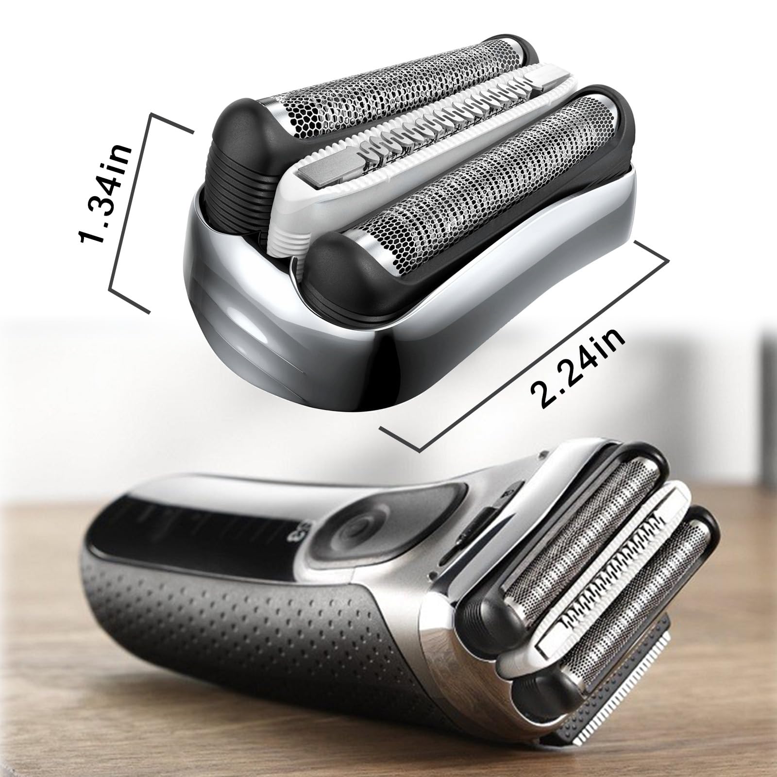 32S S3 Wet And Dry Replacement Heads For Series 3 Electric Shavers 3040S 300S 310S 3080S Models, Compatible With Shaver Foil And