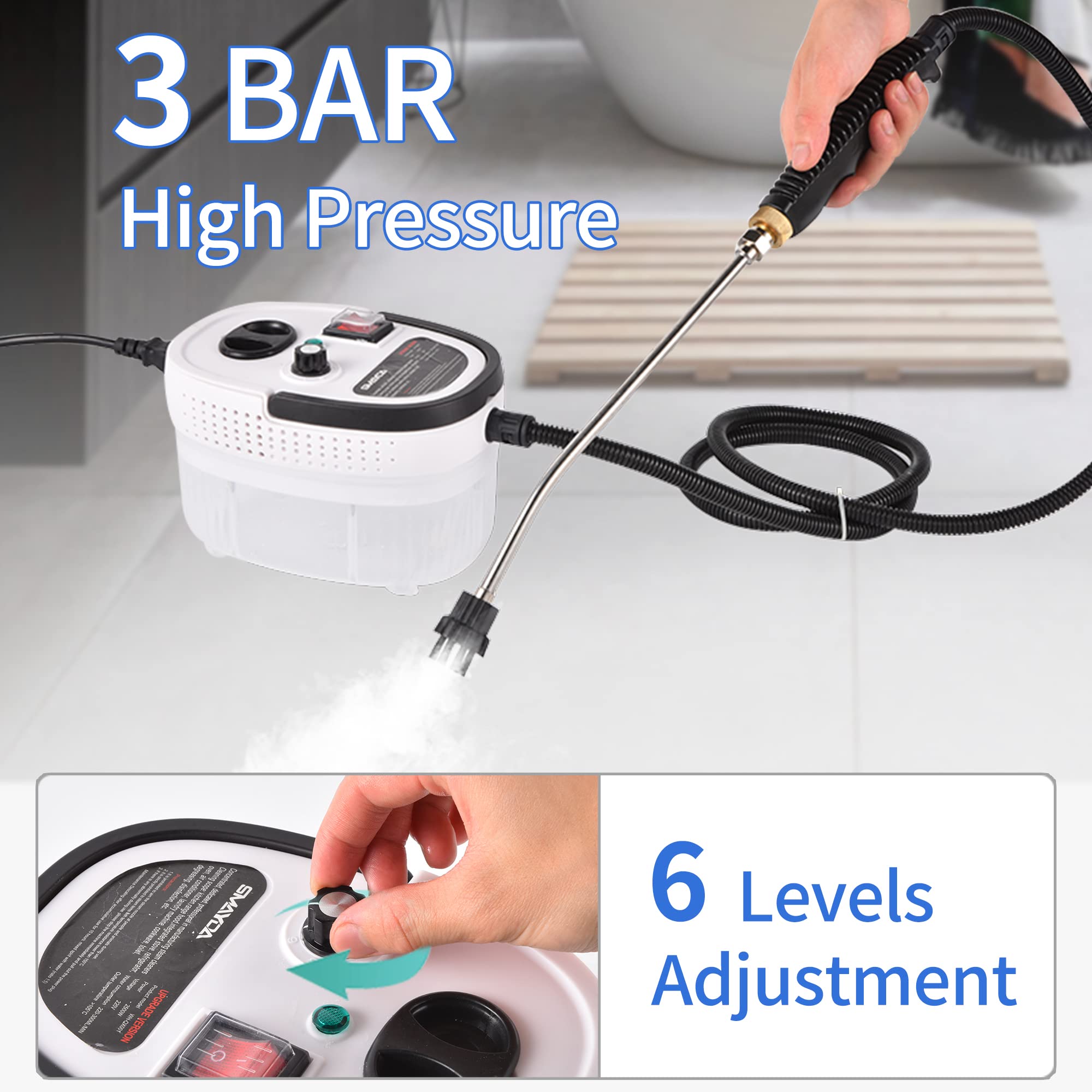 Yikeda Handheld Steam Cleaner,Portable High Pressure Steam Cleaner,Quickly Generate High Temperature Pressurized Steam For Deep