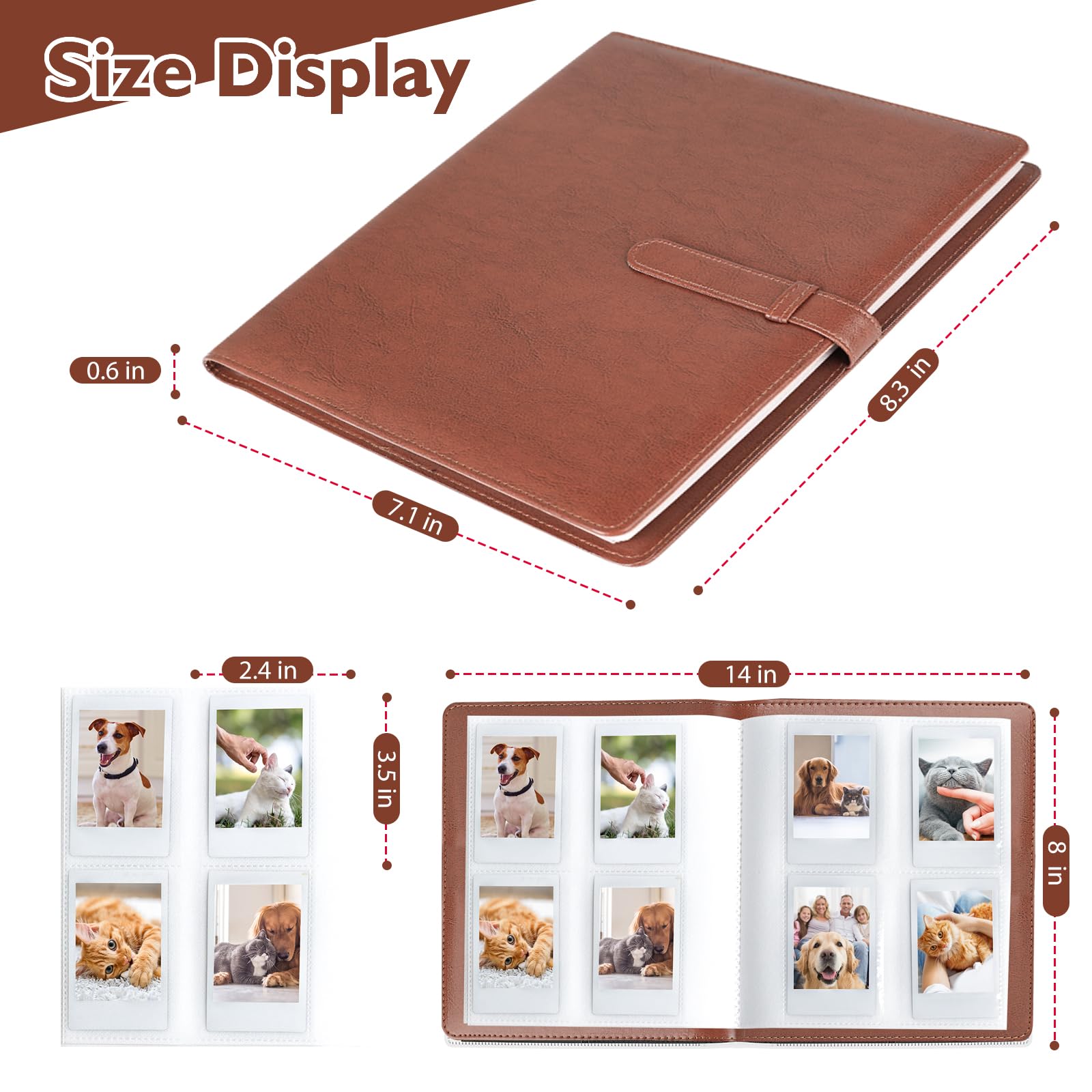256 Pockets Photo Album For Fujifilm Instax Mini Liplay 11 9 8+ 8 7S Instant Camera/Mini Link Sp 1 Printer, Polaroid Snap Snapto