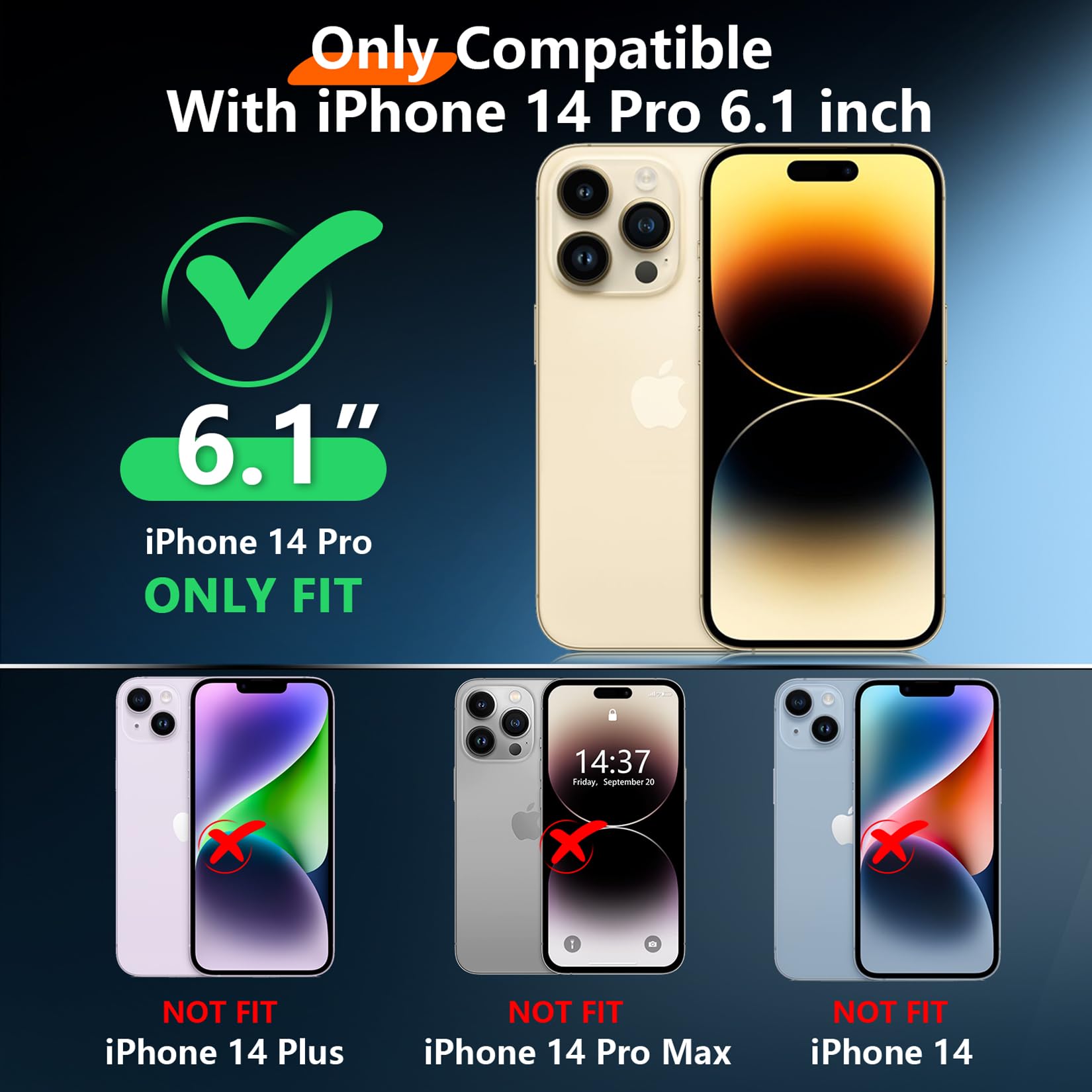 Red2Fire 2024 New For Iphone 14 Pro Case Waterproof,[Built In Screen Protector & Camera Protector][Full Body Shockproof][Ip68 Un