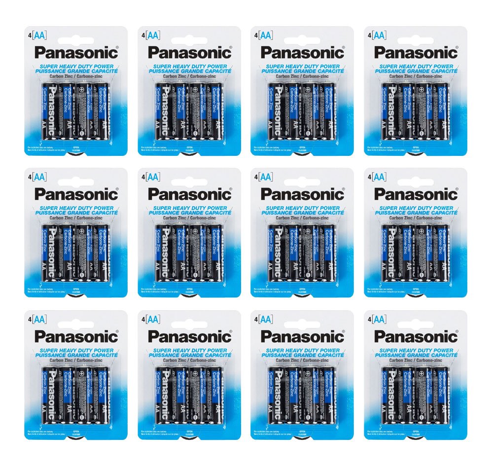 Panasonic AA Batteries Heavy Duty (48 Pack)