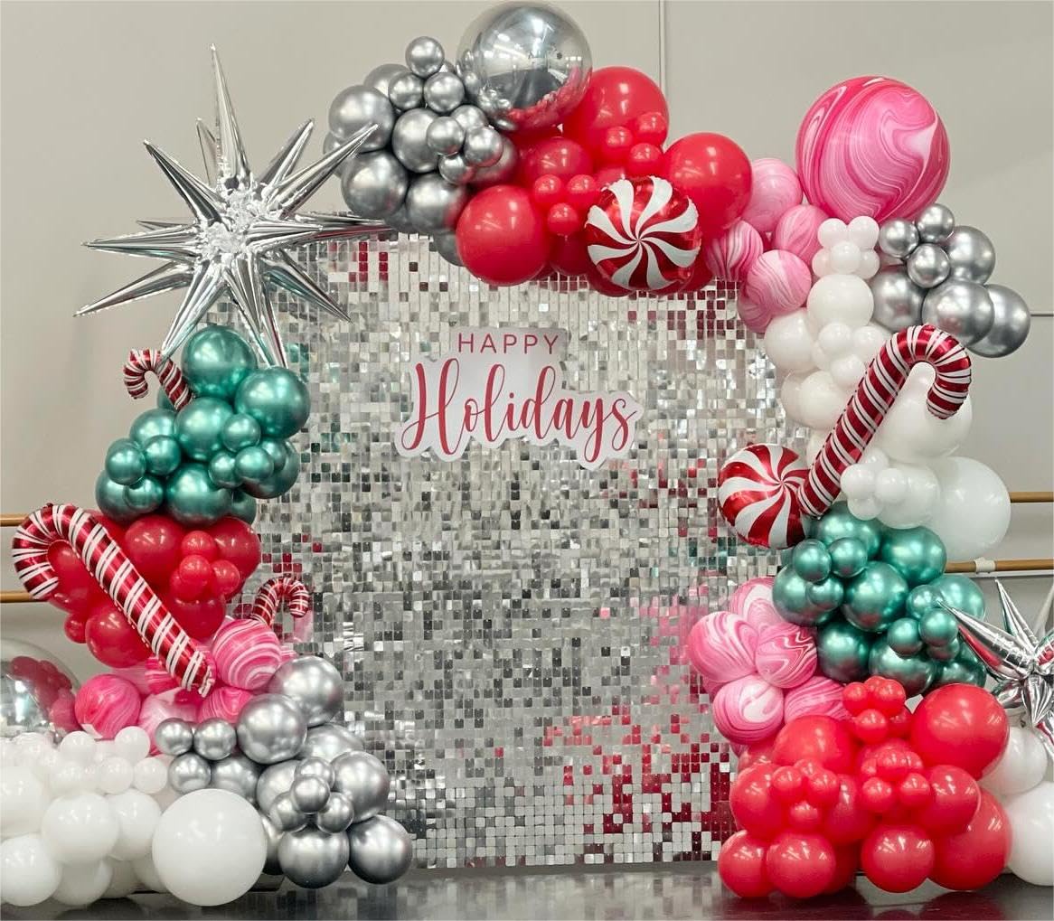 Silver Shimmer Wall Backdorp Shimmer Wall Backdrop Silver Wall Panels 24Pcs Square Sequin Shimmer Wall Backdrop Decoration For B