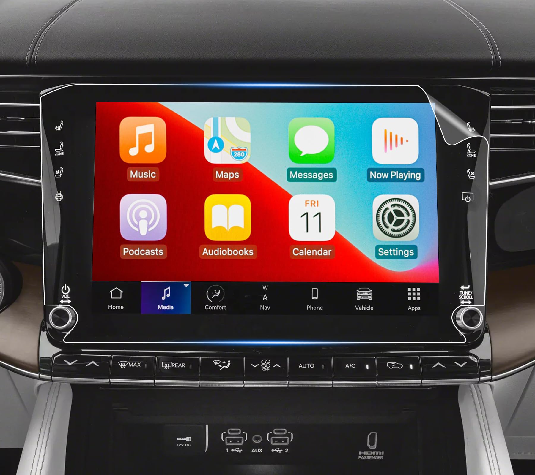 Shaohao For 2024 Jeep Grand Wagoneer Screen Protector 2022 2024 Grand Wagoneer (Base, Series, Obsidian) 12 Inch Touch Screen Pro